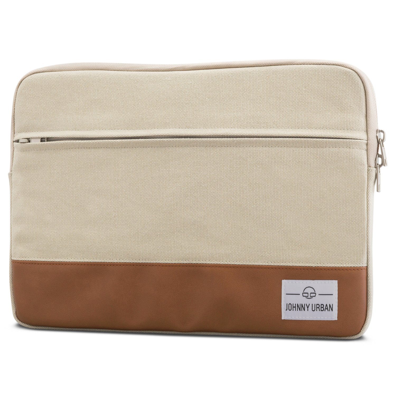 Canvas Laptoptasche Zoll 13 Laptoptasche Johnny Sand-Braun Urban Laptophülle