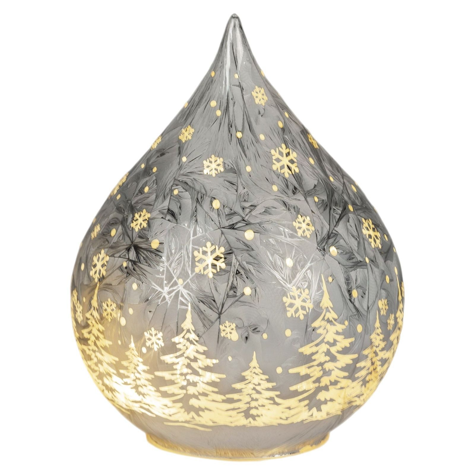 formano LED Dekolicht LED Deko-Tropfen Frosty Silber mit Timer 6h/18h 15 cm Weihnachten, LED fest integriert