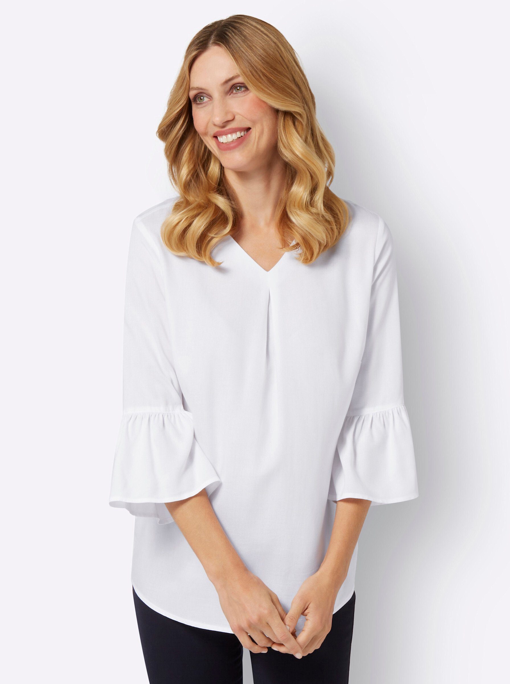 Sieh an! Klassische Bluse Schlupfbluse günstig online kaufen