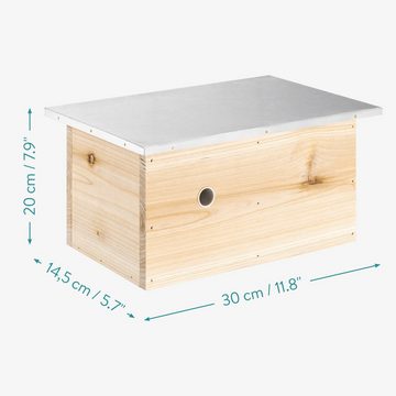 Navaris Insektenhotel Hummelhaus aus Holz und Metall - Nistkasten für Hummeln, (1-St)