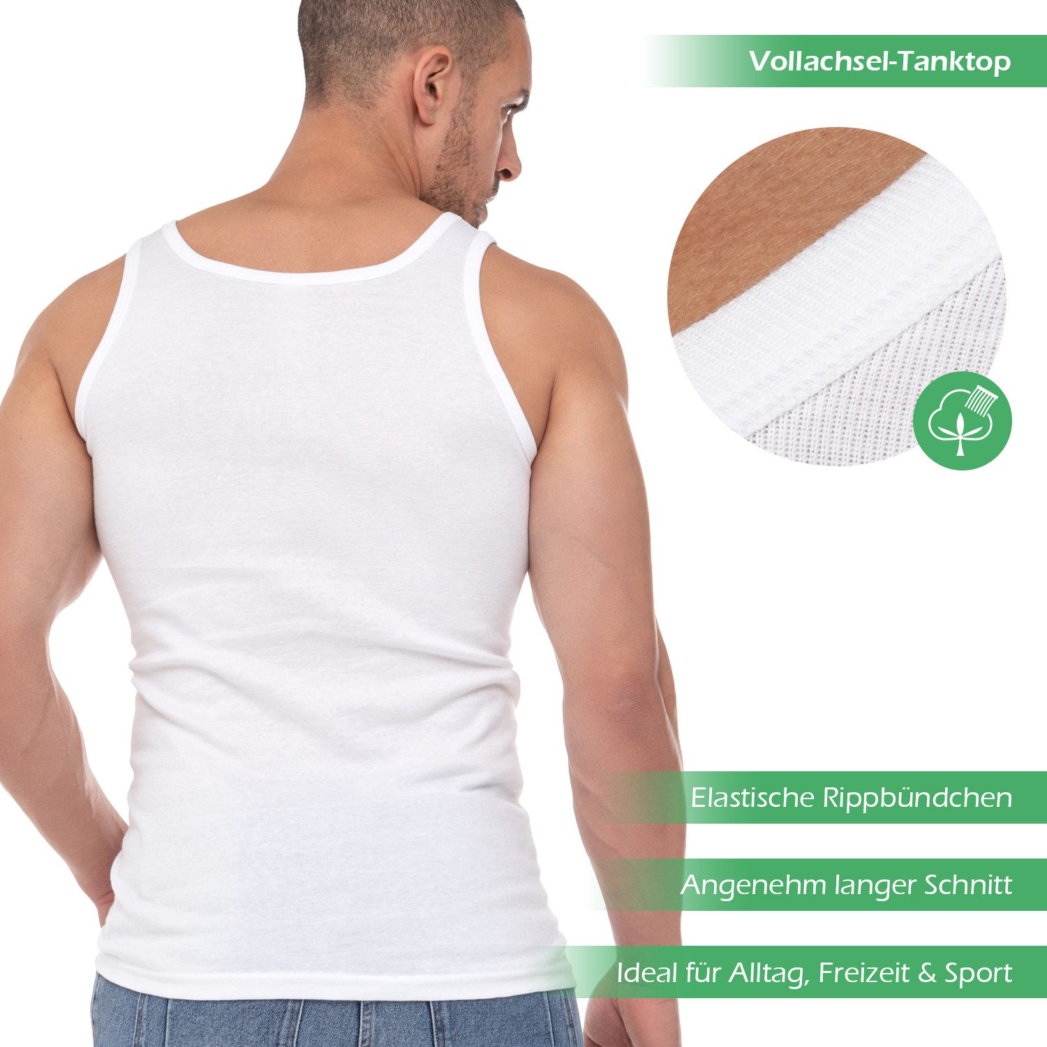 celodoro Unterhemd Herren Business Tank Top Achselhemd aus Baumwolle