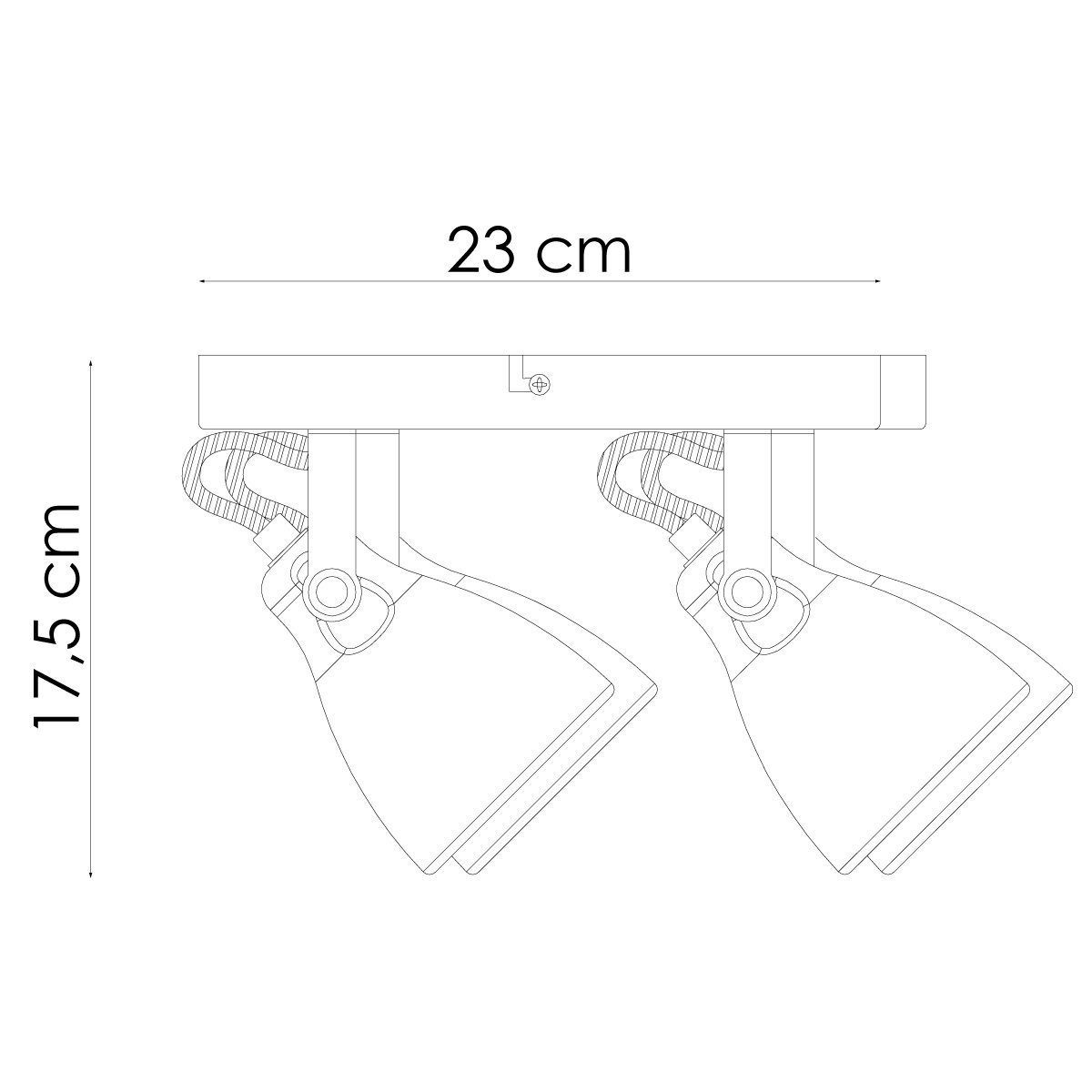 GU10 4er home sweet Quadrat home x Deckenleuchte Betonoptik VEDI Deckenspots 4 Lichtbalken inkl.