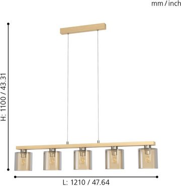 EGLO Pendelleuchte CASTRALVO, Dimmfunktion, ohne Leuchtmittel, Hängeleuchte, Hängelampe, dimmbar