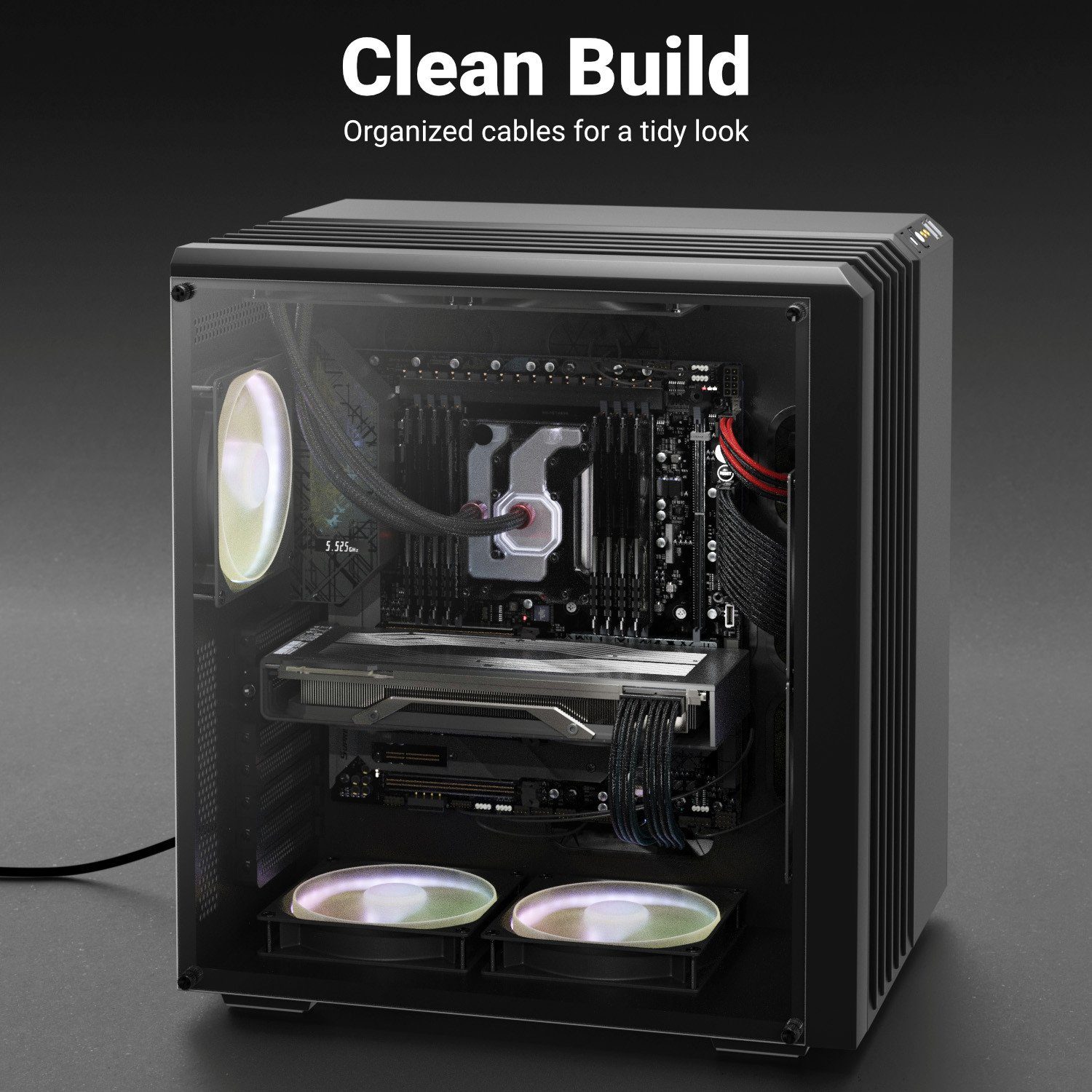 deleyCON deleyCON 4+4-Pin EPS CPU Prozessor Strom Kabel Intern 30cm 18 AWG PSU Computer-Kabel