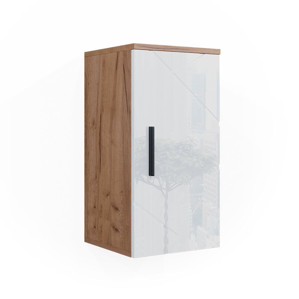Vicco Hängeschrank Irma, Weiß Hochglanz/Goldkraft Eiche, günstig online kaufen