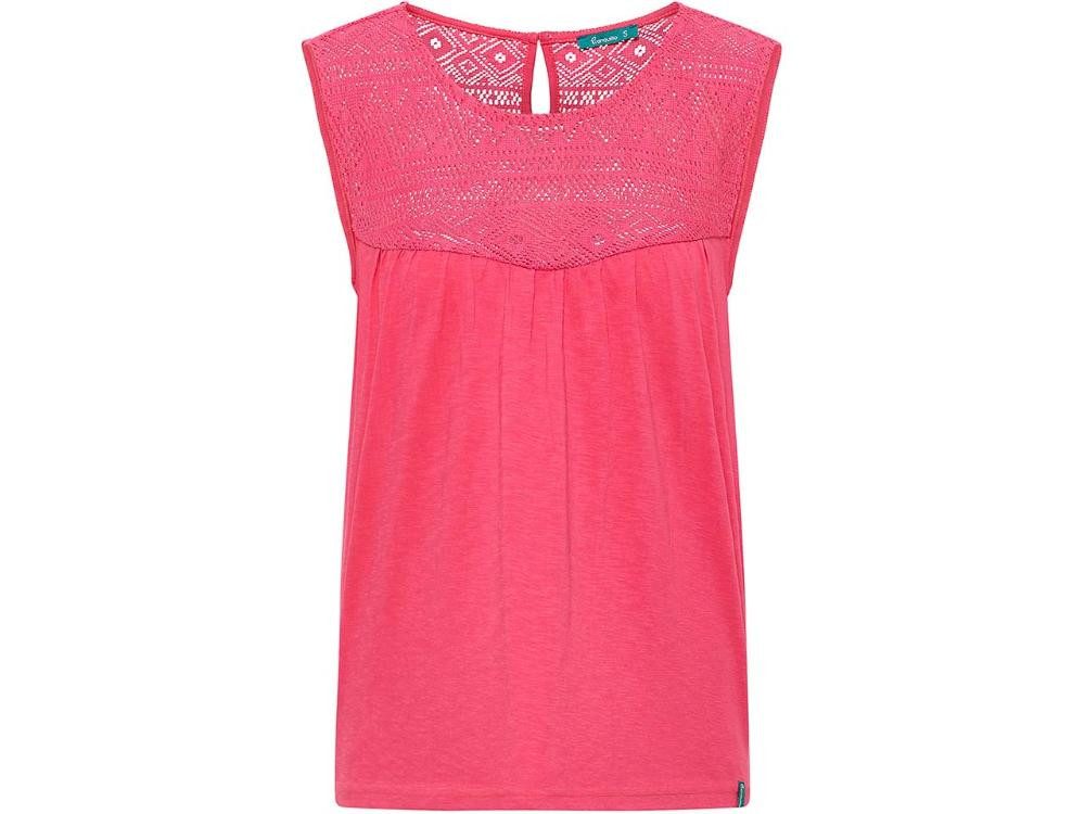 Tranquillo Tanktop tranquillo Bio-Damen-Top mit semi-transparenter Sp