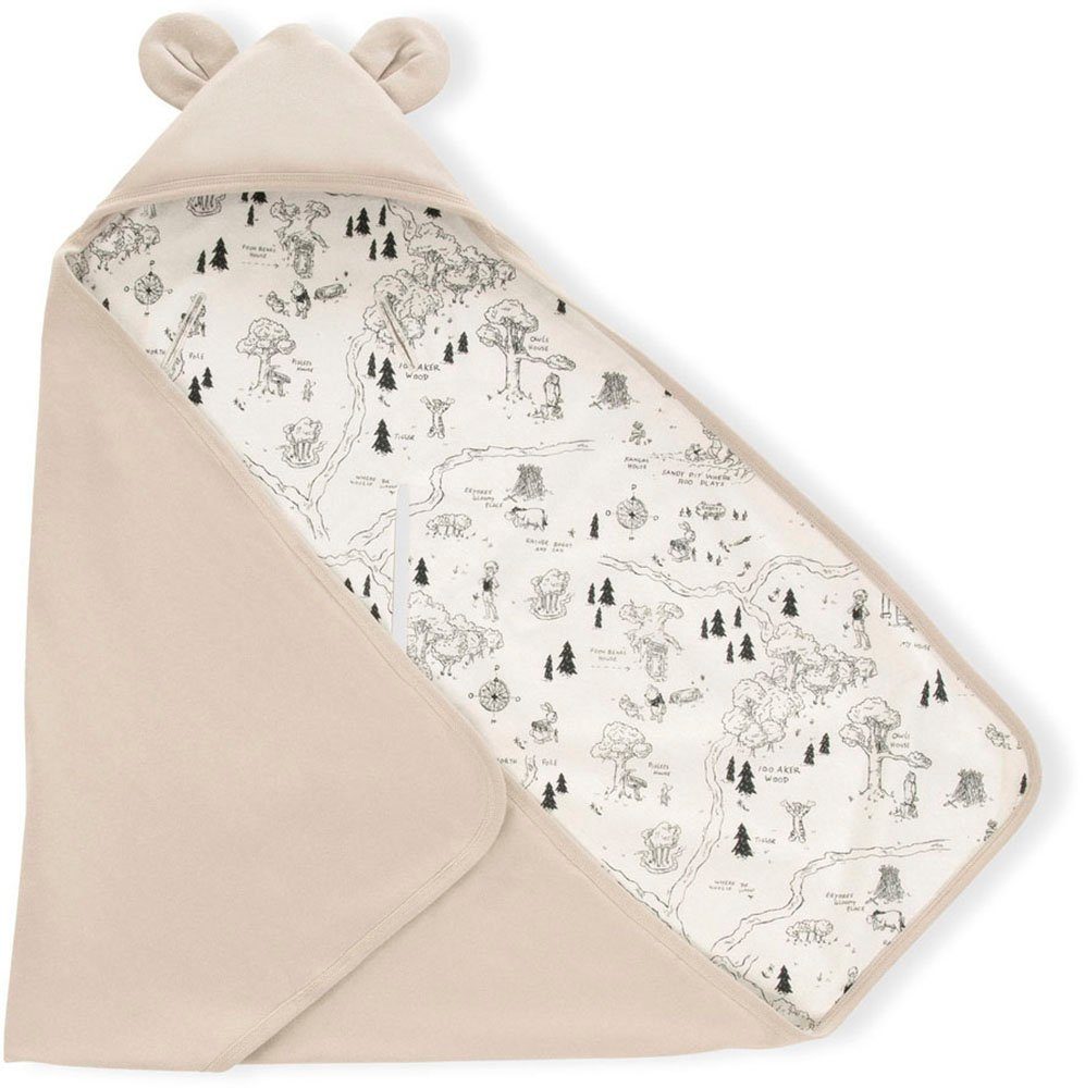 Babydecke Baby Pooh Snuggle Einschlagdecke, Winnie Hauck, beige, mit the Dream N Kapuze