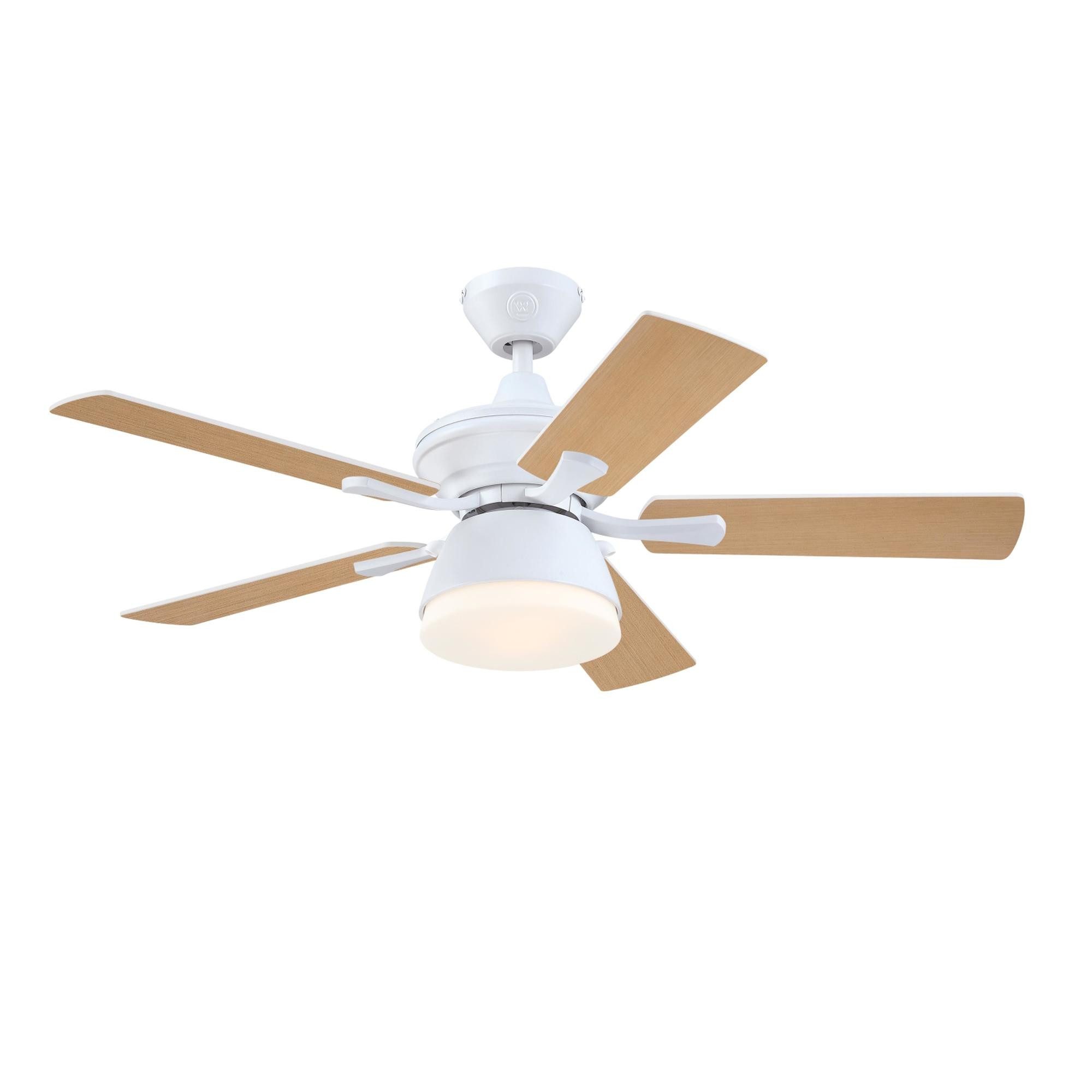 Westinghouse Deckenventilator Outdoor Deckenventilator Nevada Weiß mit Licht, Mit Zugschnur