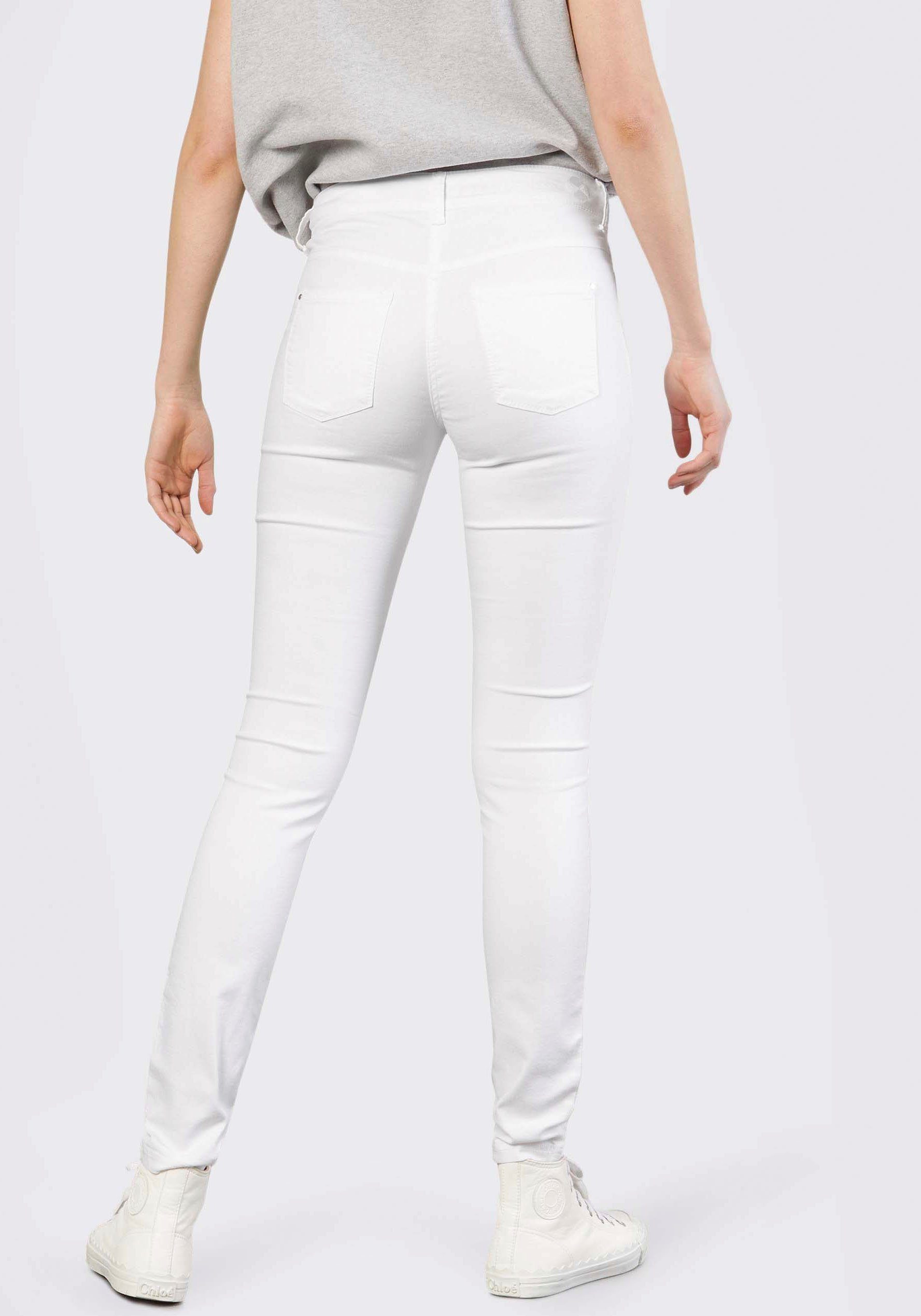 Hochelastische den für whitedeni Skinny MAC Dream Sitz Qualität sorgt Skinny-fit-Jeans perfekten