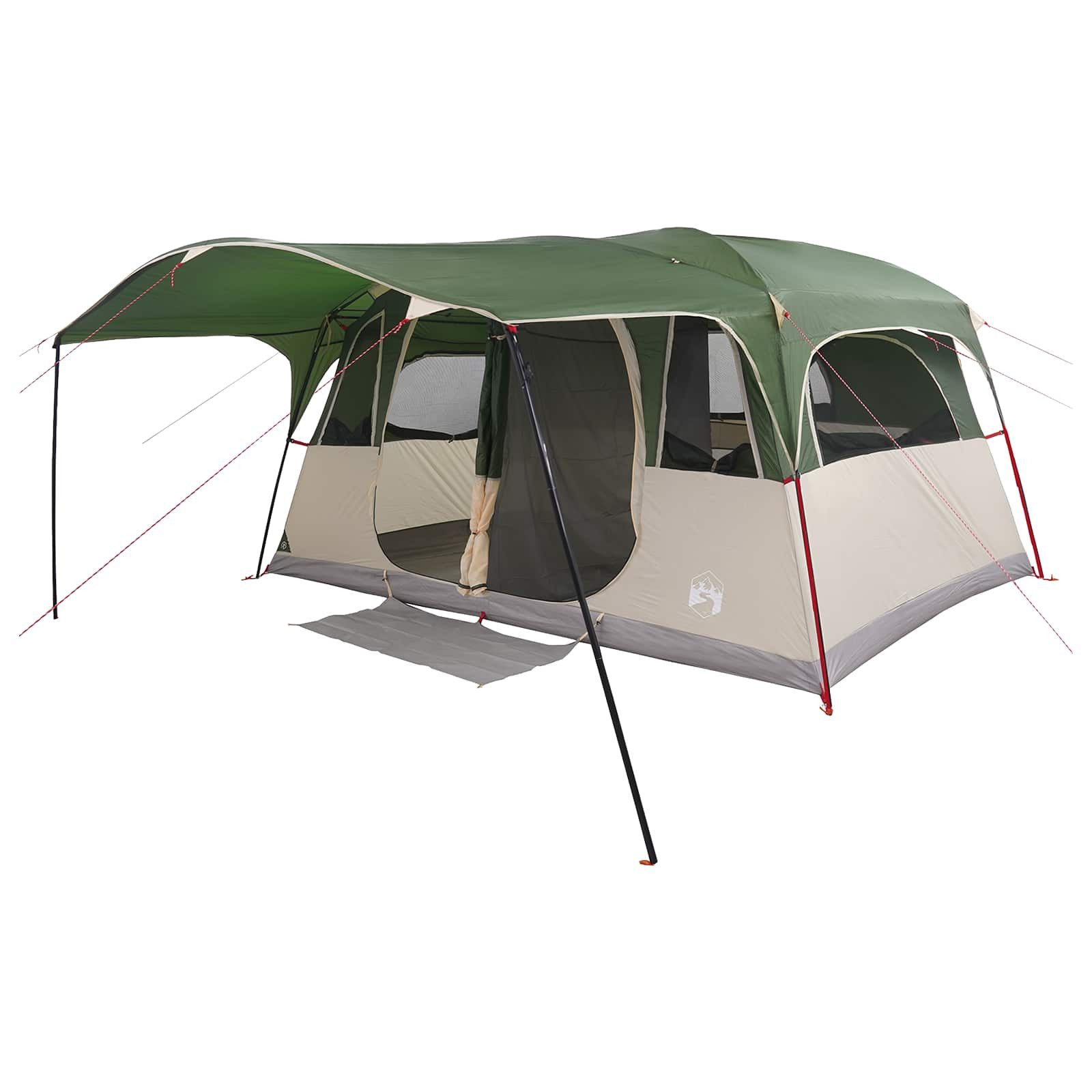 vidaXL Tunnelzelt Tunnelzelt mit Dach Grün 427 x 305 x 205 cm Polyester und Stahl, (1 tlg)