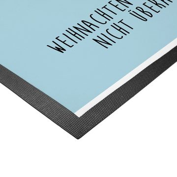 Fußmatte 40 x 60 cm Fuchs Schlittschuhe - Eisblau - Geschenk, Weihnachtsdeko, Mr. & Mrs. Panda, Höhe: 0.3 mm, Elegantes Design