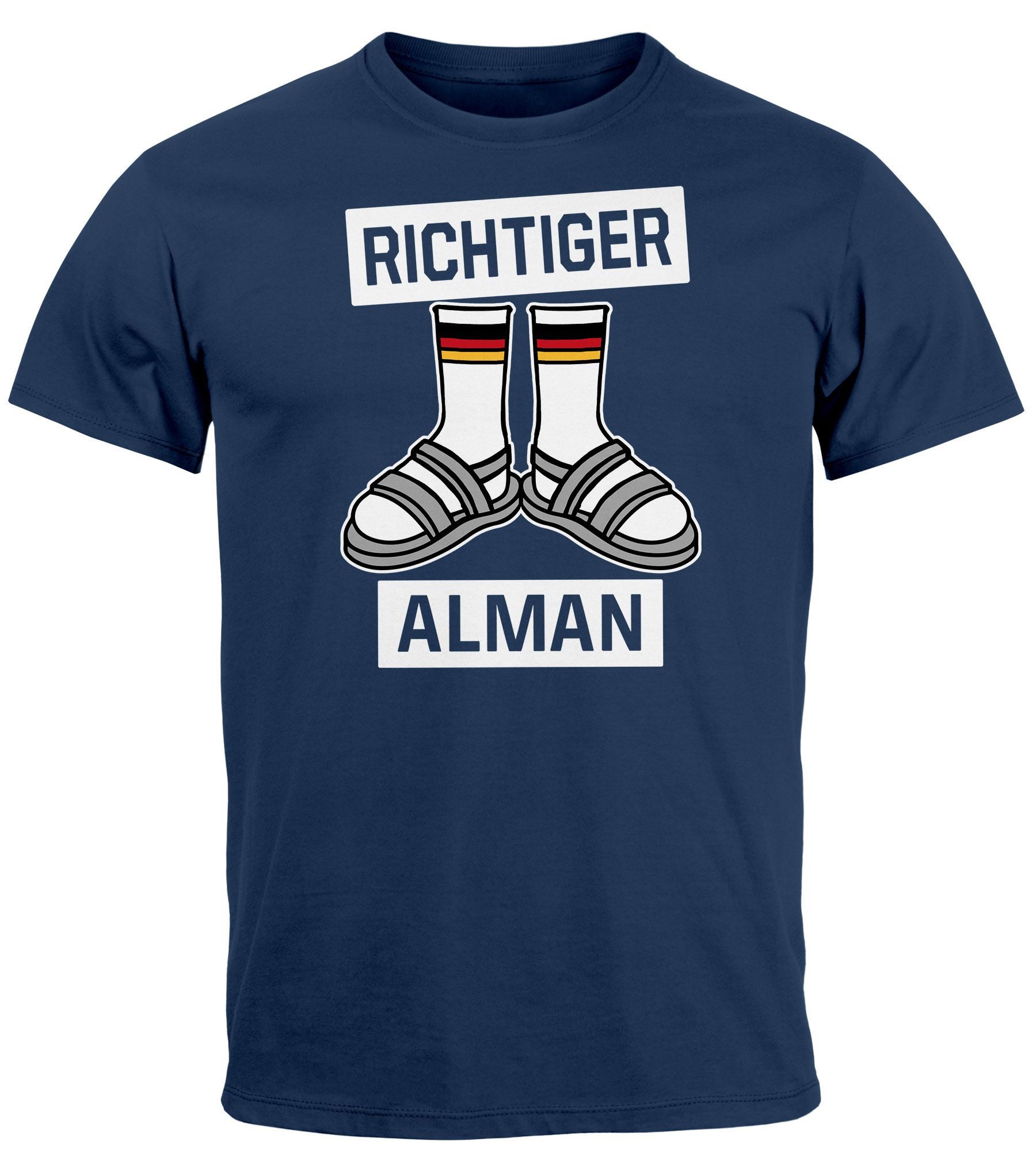 Print-Shirt Herren T-Shirt Richtiger Alman Meme Witz Deutscher Deutschland