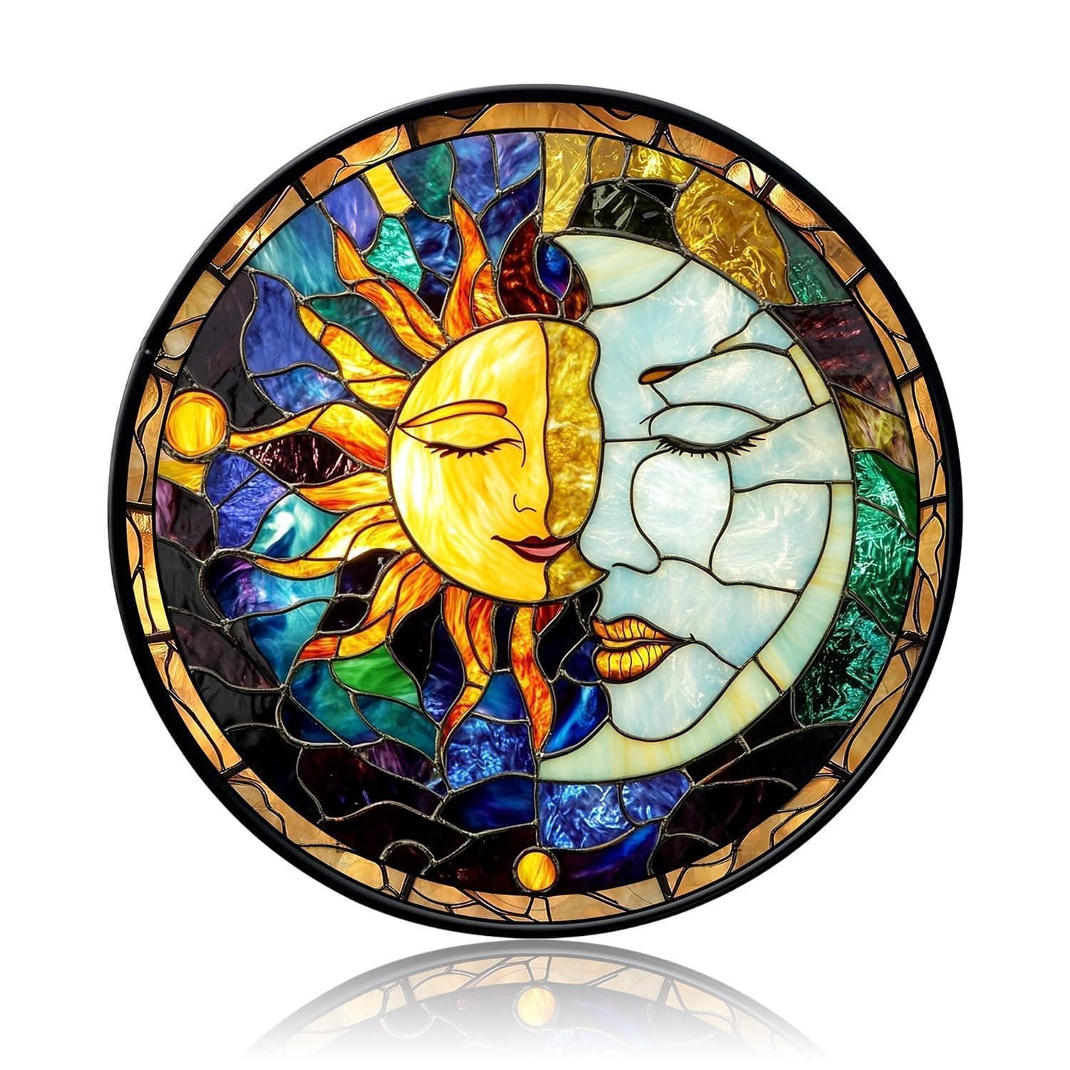 LuxusKollektion Fensterbild Sonnenfänger Fenster Hängend Sonne Mond Acryl Bunt