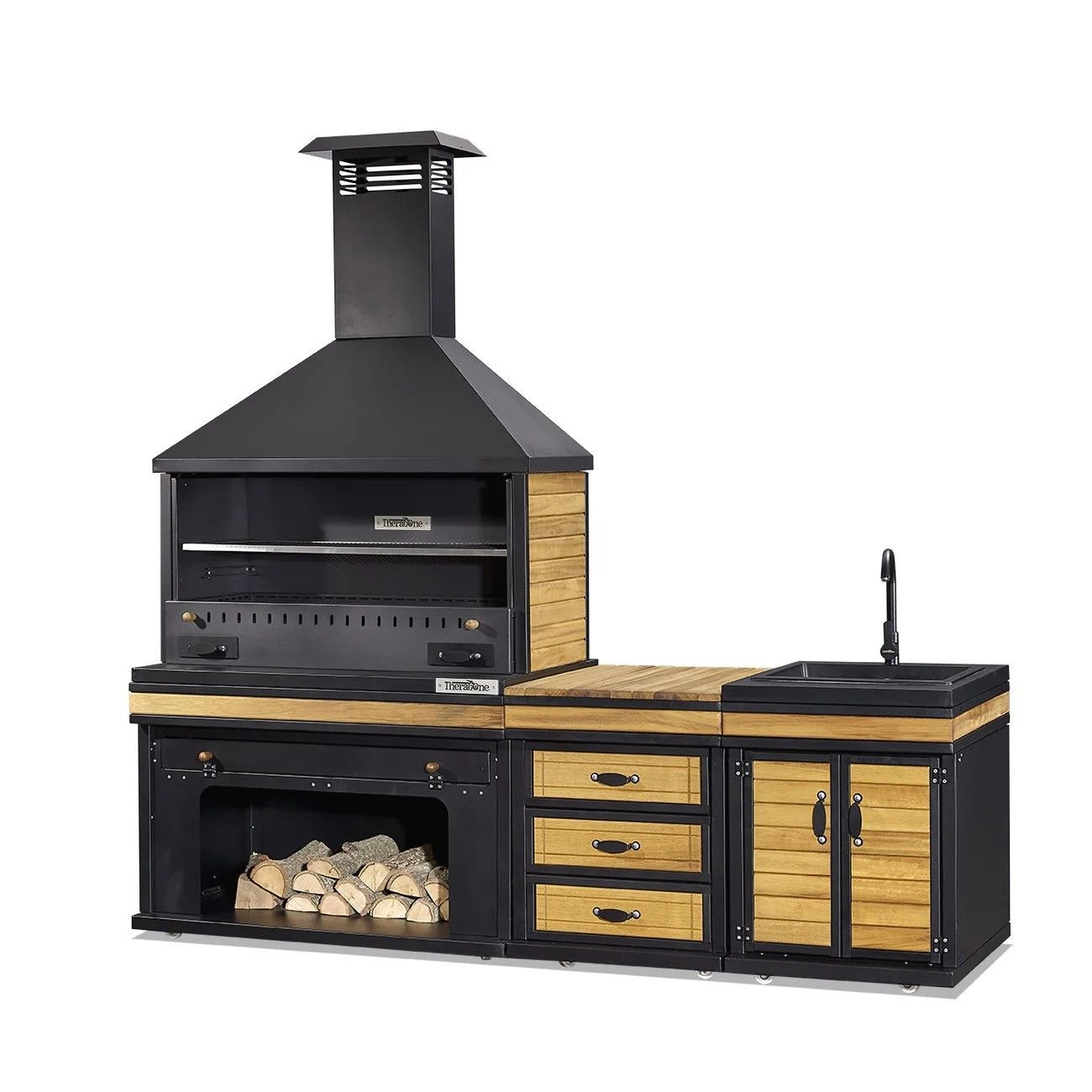 JVmoebel Outdoor-Küche Moderne Outdoorküche aus hochwertigen Materialien mit Grillfläche, Made in Europe