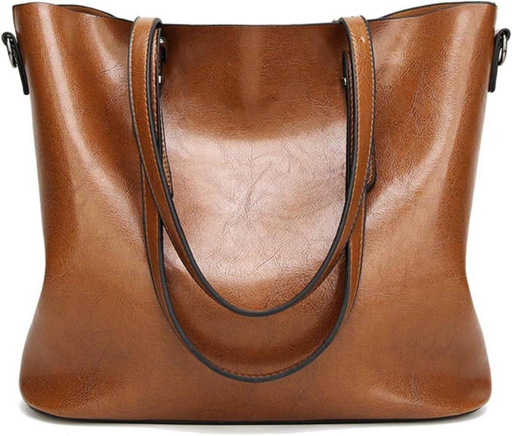 Schultertasche Damen Tote Shopper Schultertasche Umhängetasche Handtasche PU-Leder