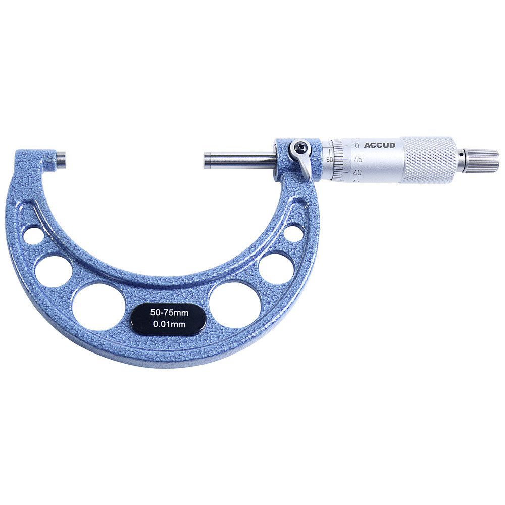 Messschieber Accud 1599709 Bügelmessschraube 75 mm (max) Ablesung: 0.01 mm DIN 8