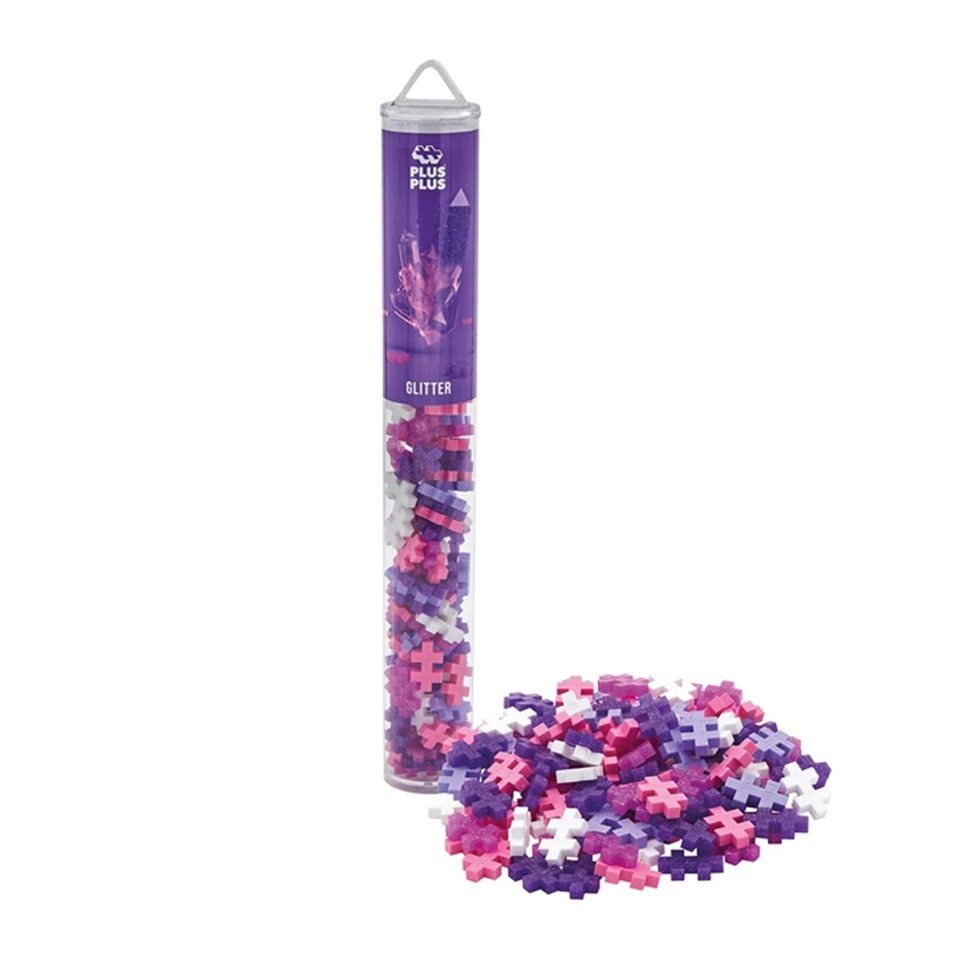 PLUS-PLUS 100 Kreativ Bausteine Glitzer Spielbausteine, (100 St)