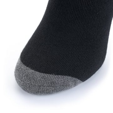 Hirschthal Arbeitssocken 3, 6, 12 Paar Herren Arbeitssocken Sportsocken Socken Schwarz (3-Paar) mit verstärkter Verse und Zehenbereich