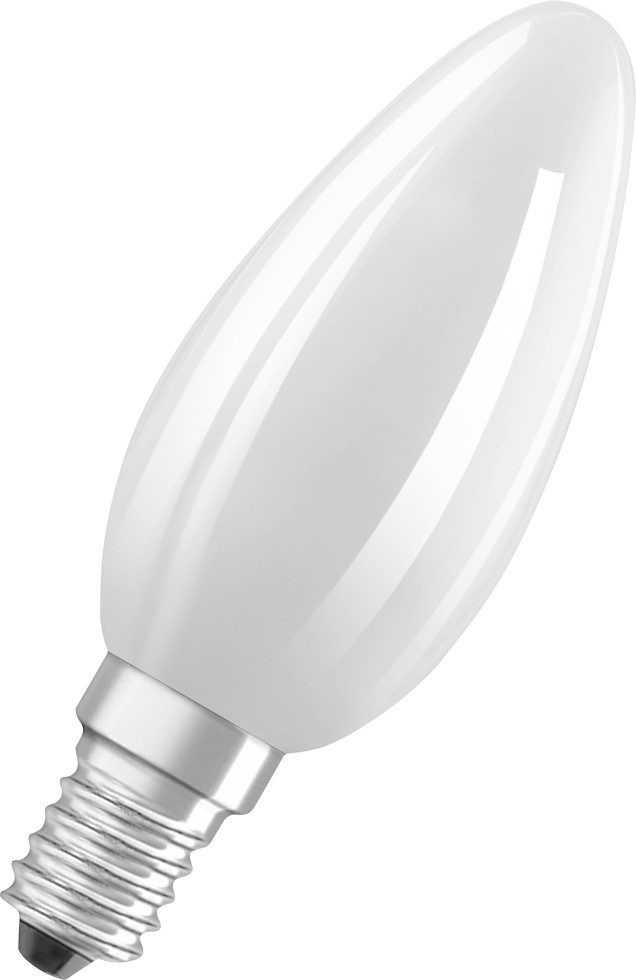 Osram LED-Leuchtmittel Osram LED Kerzenlampe E14 5,5 W warmweiß weiß matt, Nicht dimmbar