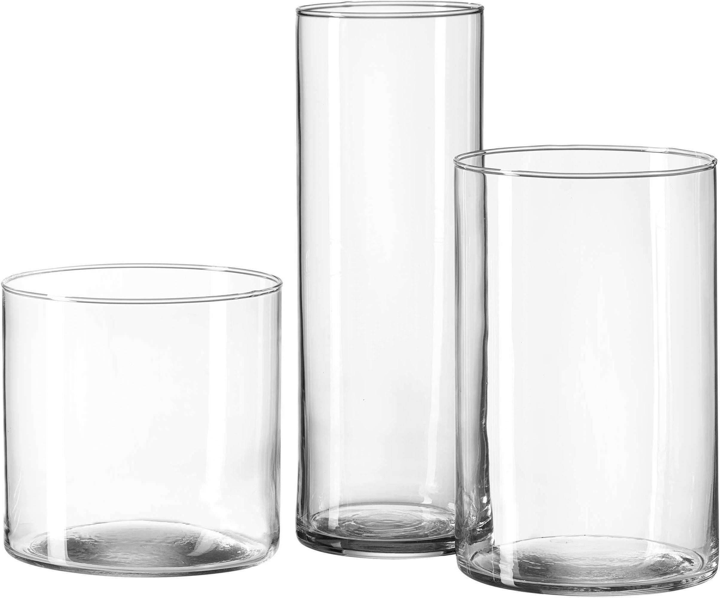 Ritzenhoff & Breker Tischvase Leonie 3-teiliges Vasen-Set aus Glas für Blumen und Windlichter (3 St), 3-teiliges Set