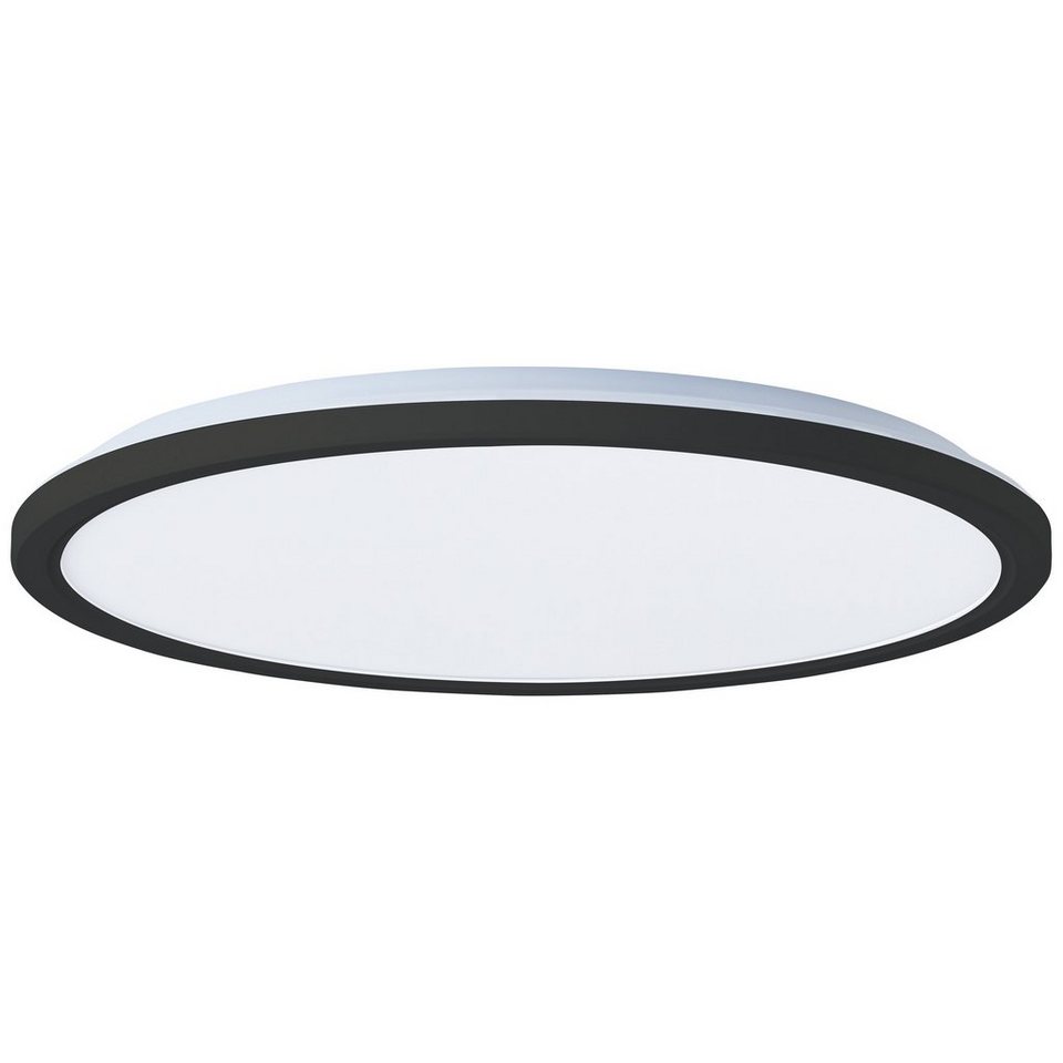 LED LED Saltery Deckenaufbau-Paneel weiß/schwarz Saltery weiß/schwarz, Aufbauleuchte Kunststoff Fernbedie 30cm 30cm Deckenaufbau-Paneel Brilliant