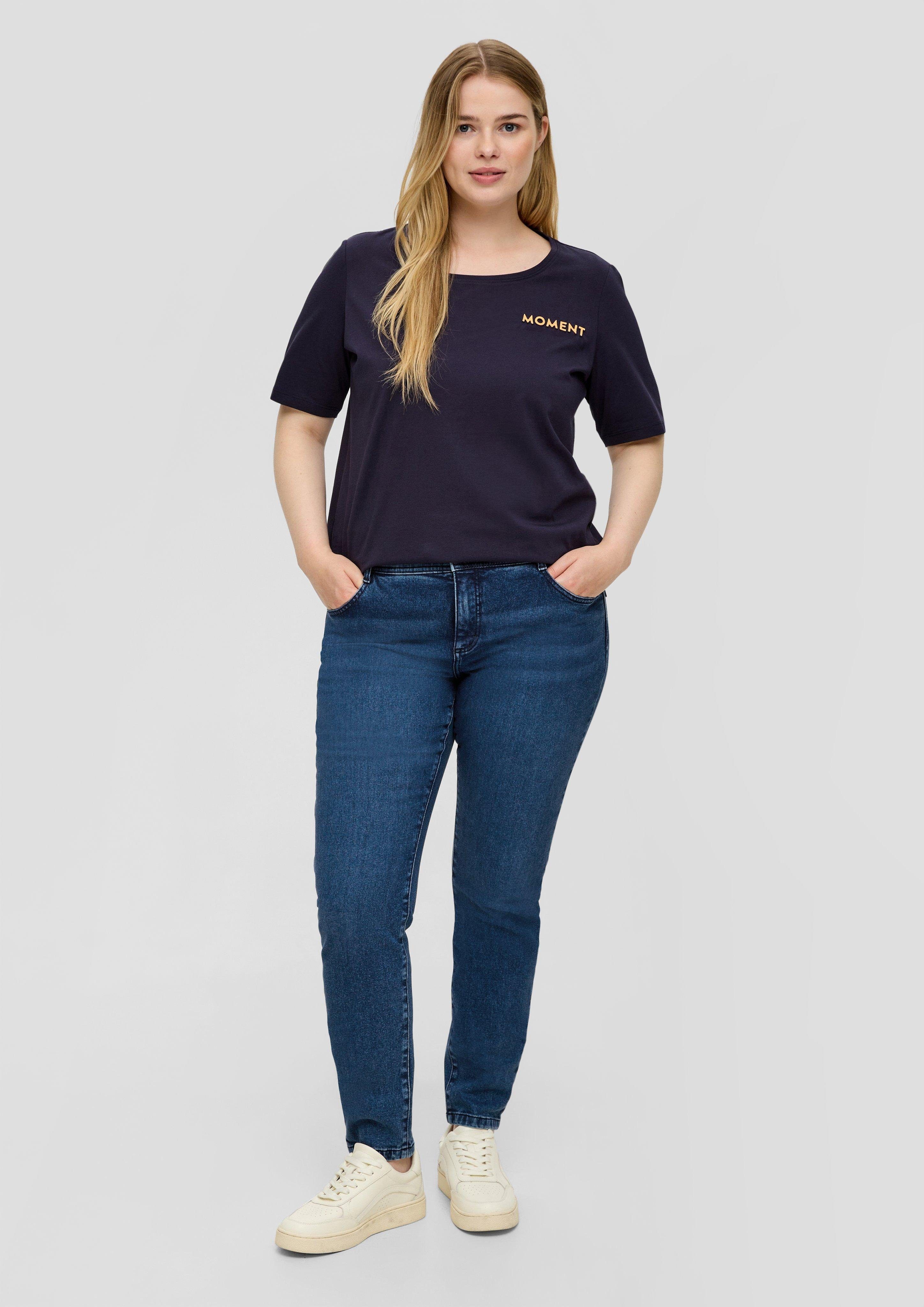 TRIANGLE Stoffhose Jeans / Skinny Fit / Mid Rise / Skinny Leg Waschung