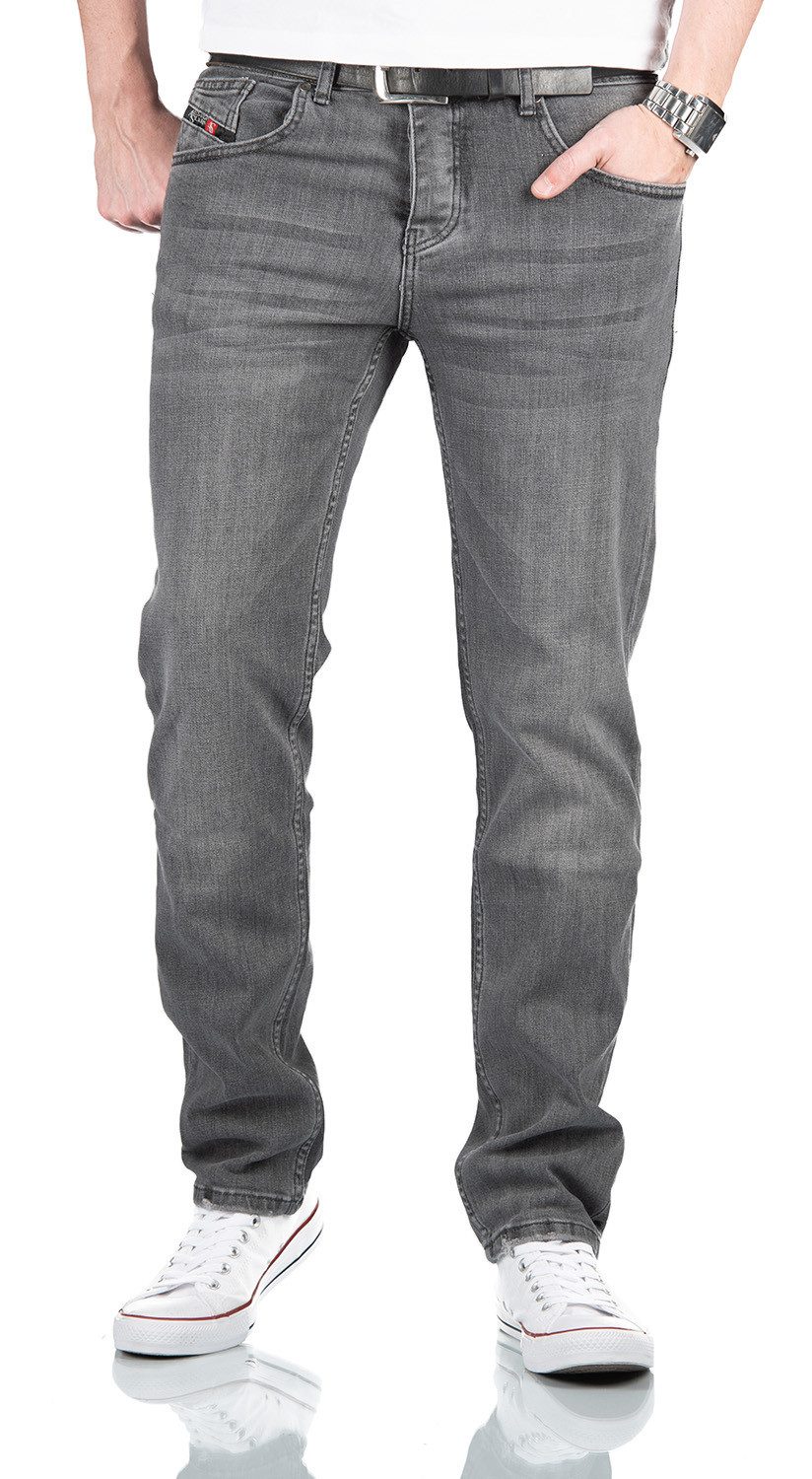 Alessandro Salvarini Straight-Jeans A. Salvarini Herren Jeans Hose mit Knop günstig online kaufen