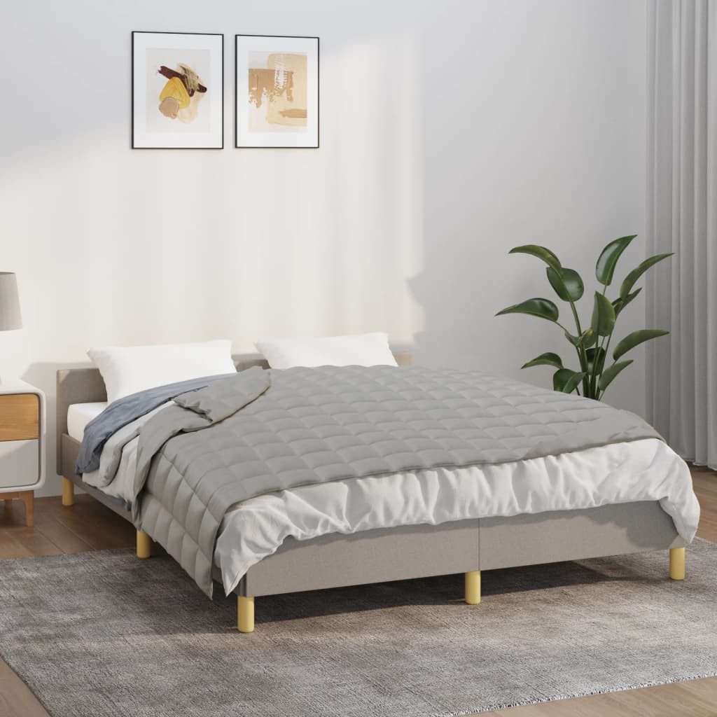vidaXL Einziehdecke Gewichtsdecke Grau 138x200 cm 10 kg Stoff Therapie Bettdecke Einschlaf