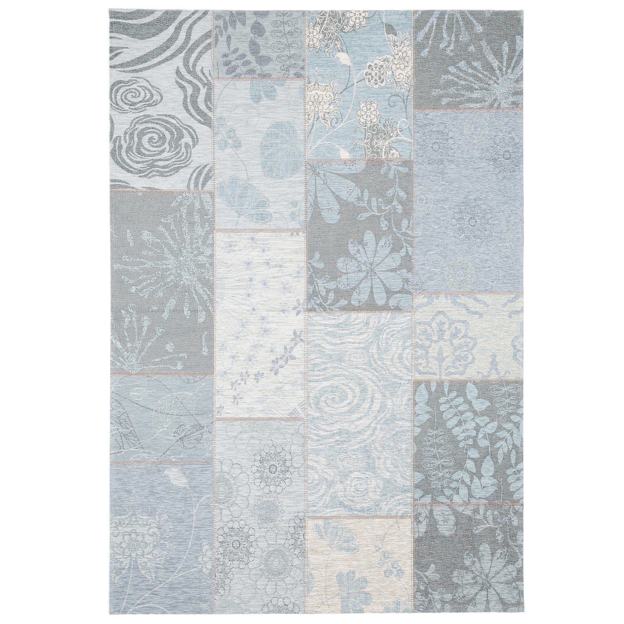 Pergamon Designteppich Luxus Vintage Designerteppich Patchwork, Rechteckig, Höhe: 5 mm