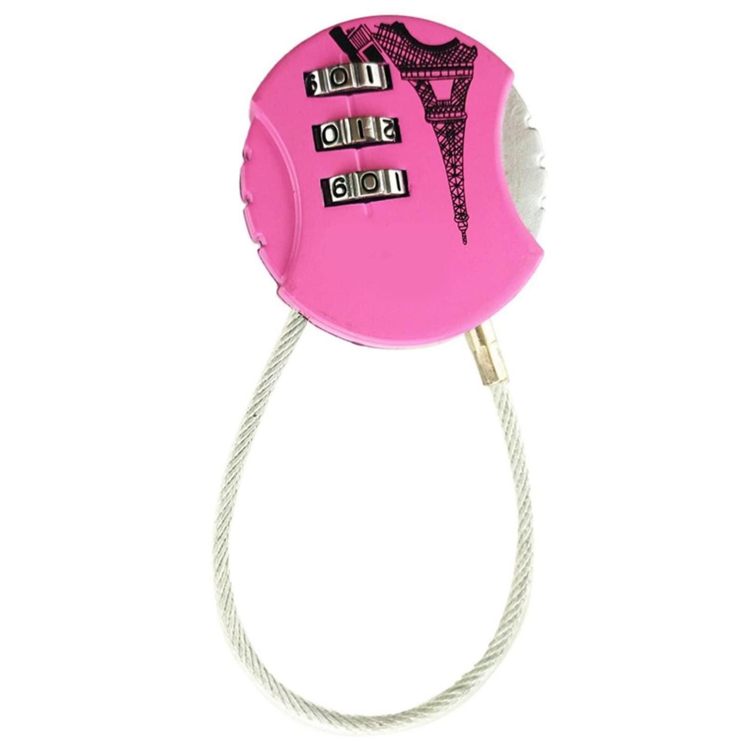 LuxusKollektion Kofferset Zahlenschloss Drahtseil Rosa Wasserdicht Outdoor 3-stellig