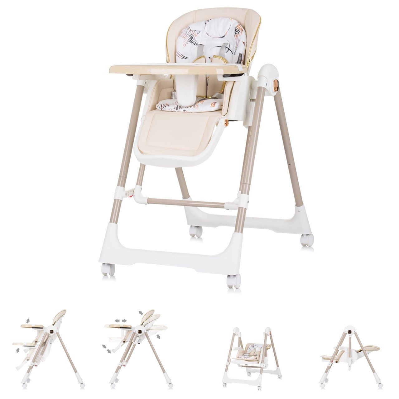 Chipolino Kombihochstuhl Hochstuhl 2 in 1 Milk Shake, verstellbar, Babyscha günstig online kaufen