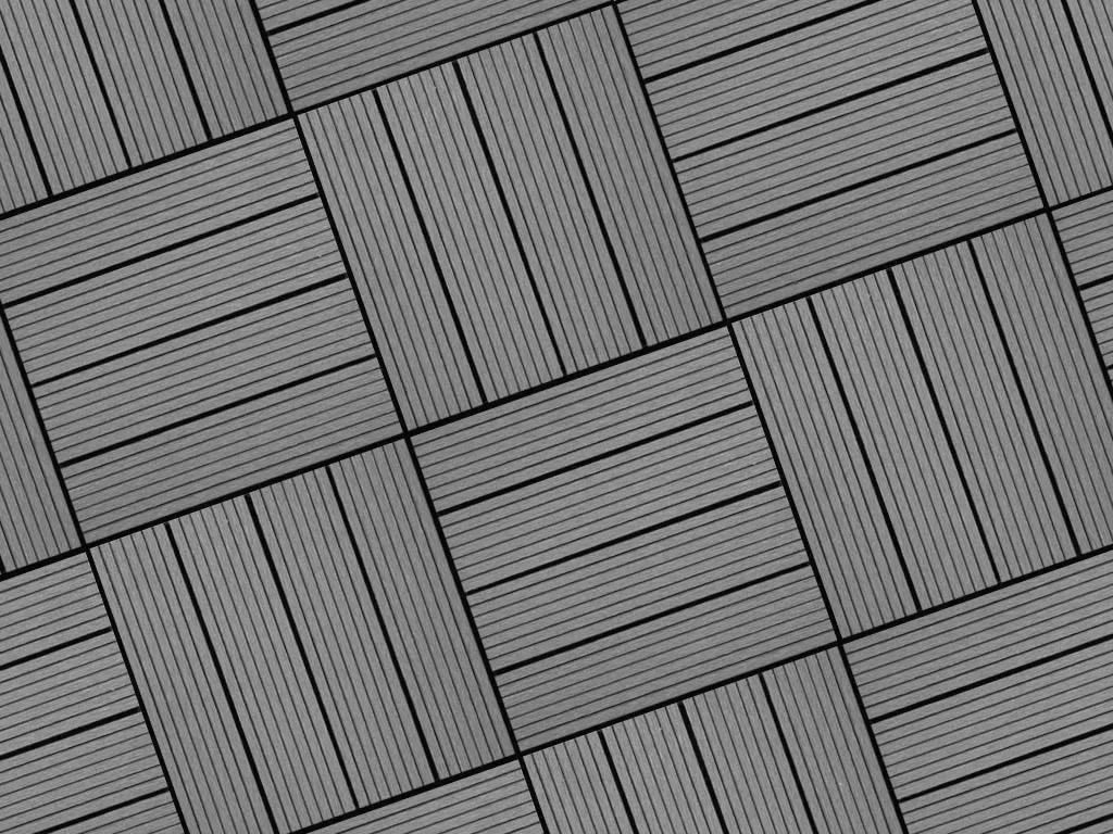 Outgarden Terrassenplatte WPC-Terrassenfliese Basic hellgrau, WPC 30x30, Grau