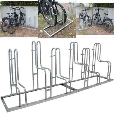 TRUTZHOLM Fahrradständer Fahrradständer für 6 Fahrräder Stahl feuerverzinkt Hoch-Tief-Stellung