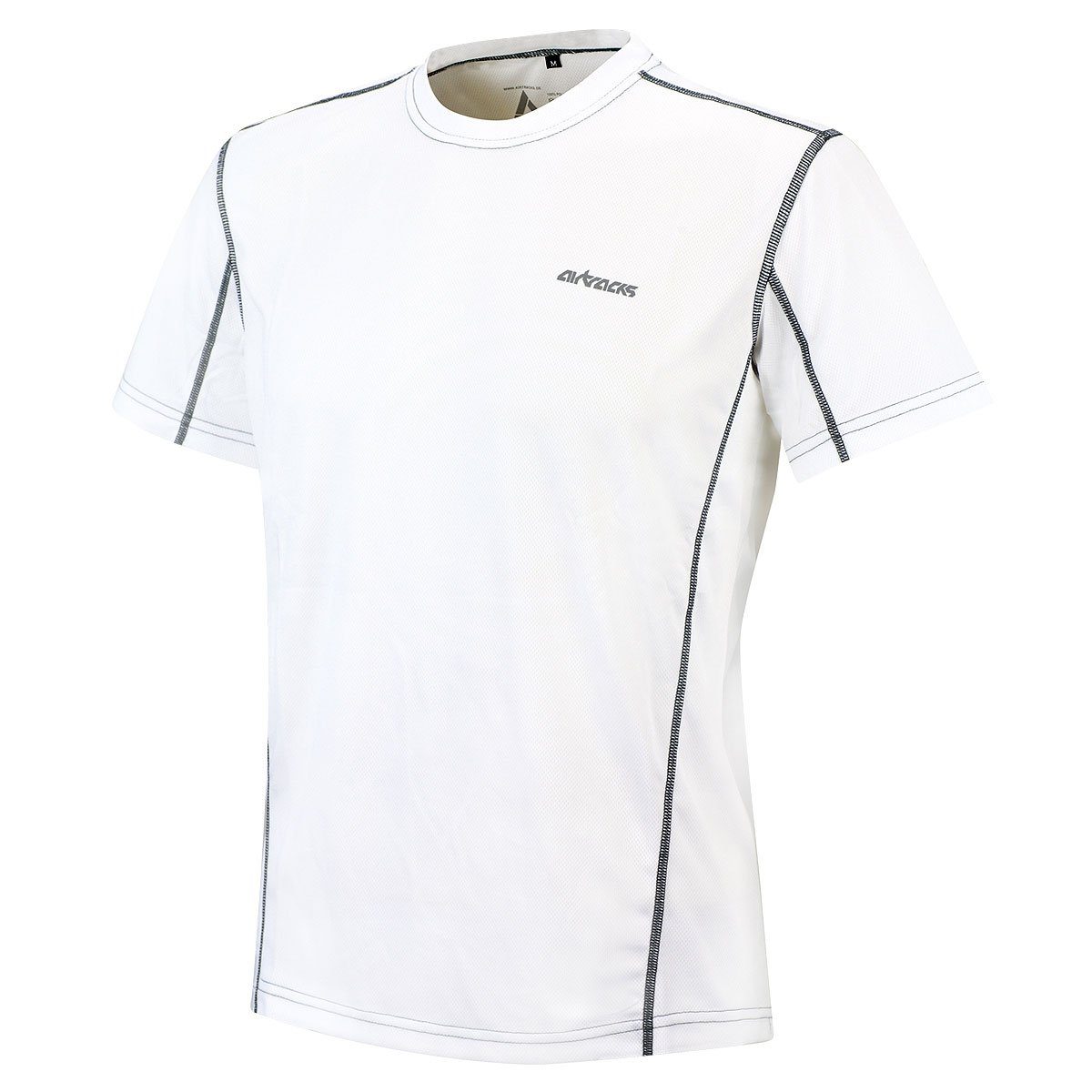 Dry XXXL Laufshirt Funktion, Air & L Airtracks < mit optimalem Pro XL Quick Atmungsaktiv Kurzarm M Laufshirt weiß Funktionsshirt XXL > Herren S Tragekomfort,