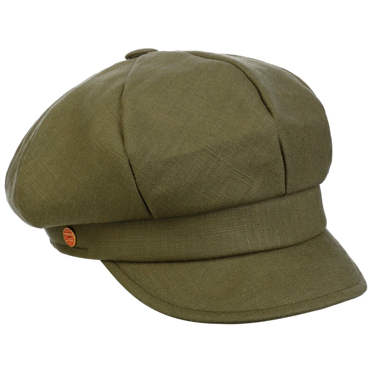 Mayser Ballonmütze (1-St) Newsboy Cap mit Schirm, Made in the EU grün