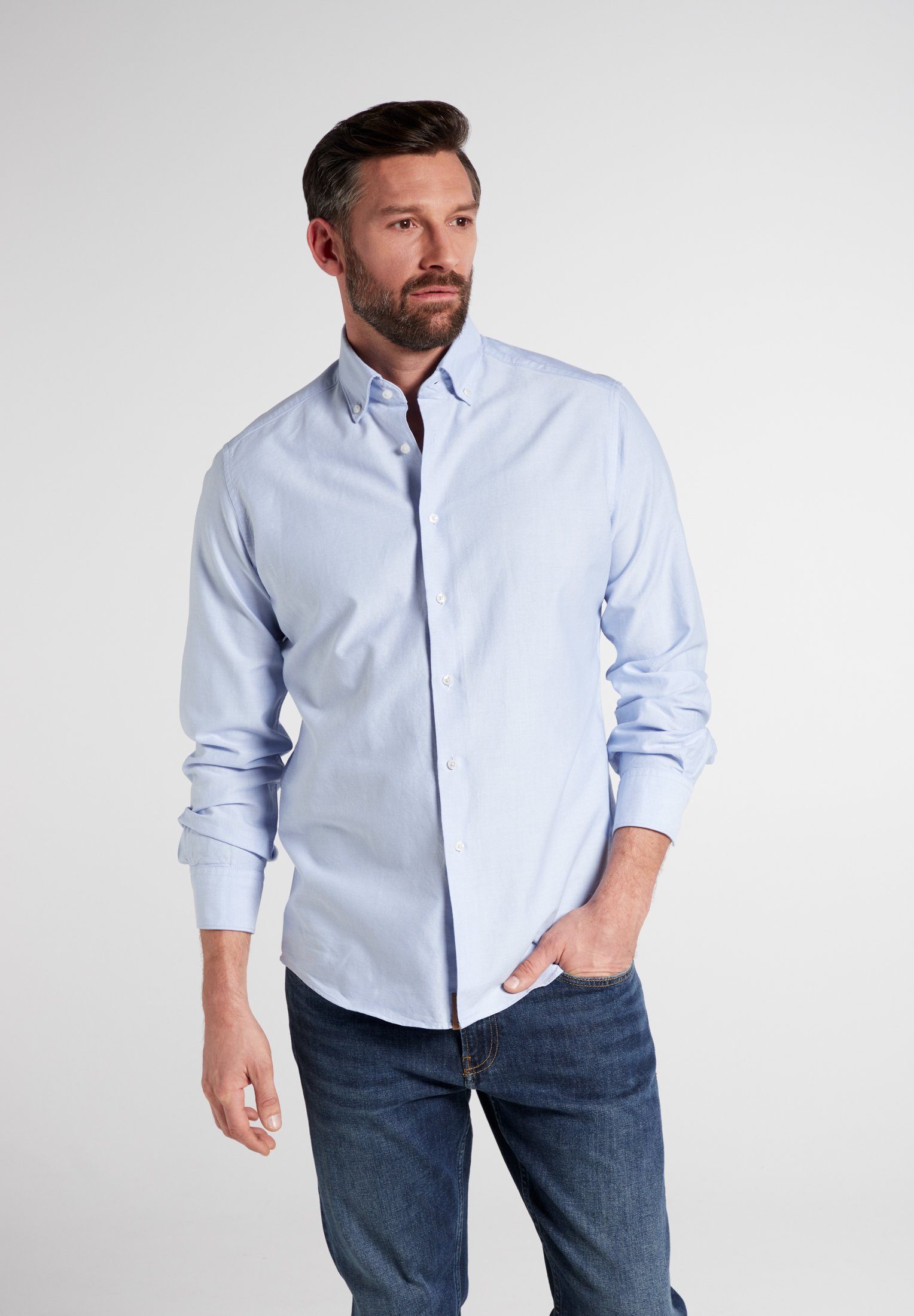 Eterna Langarmhemd REGULAR FIT EASY IRON (bügelleicht)