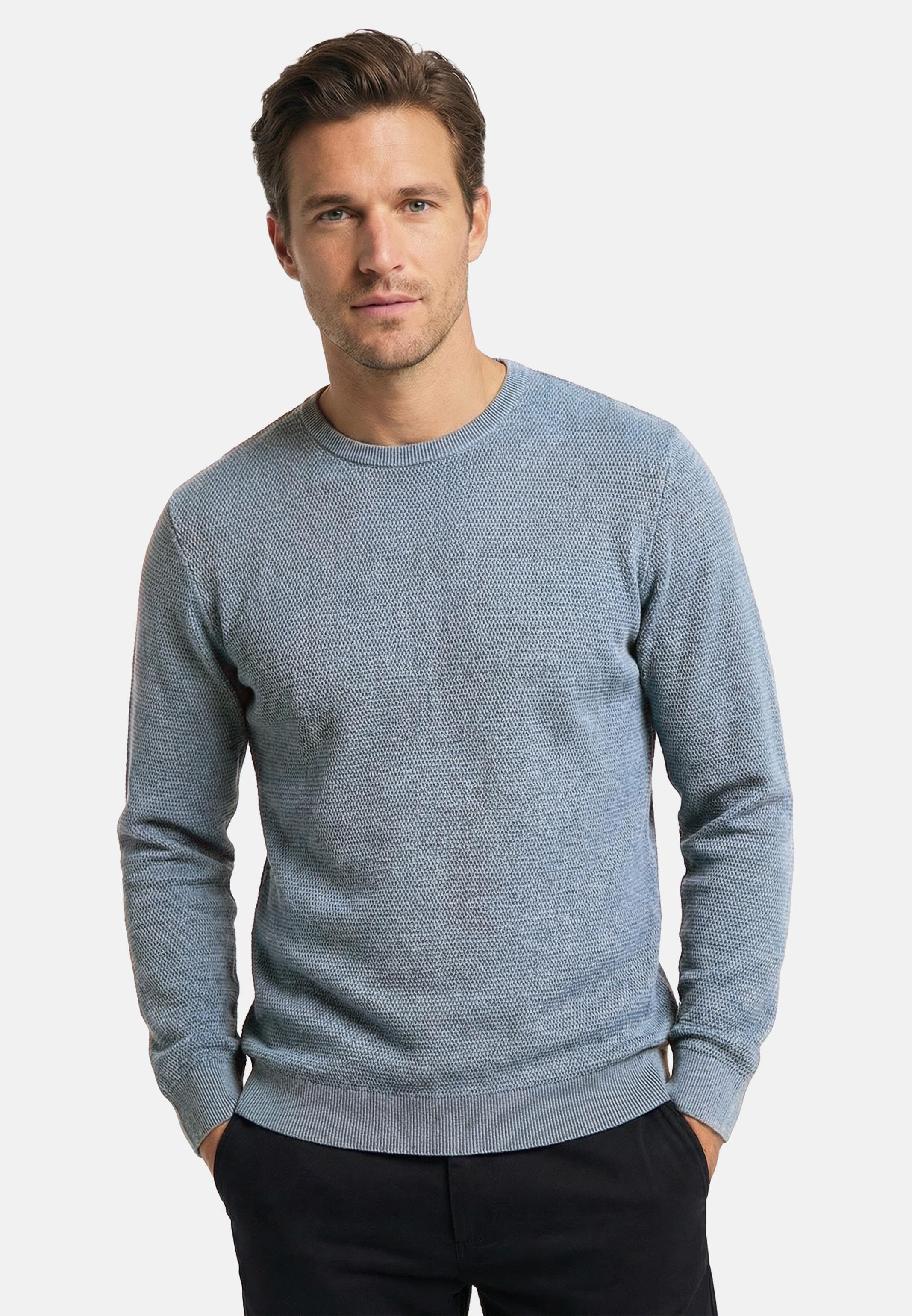 CASAMODA Rundhalspullover Basic (1-tlg) Pullover - Baumwolle - Atmungsaktiv - Natürliches Material