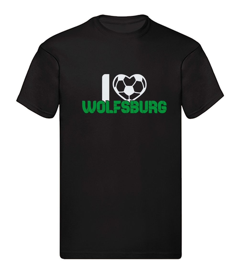 G-graphics T-Shirt I love Wolfsburg (1-tlg) Herren T-Shirt mit einem Motiv für den echten Fan