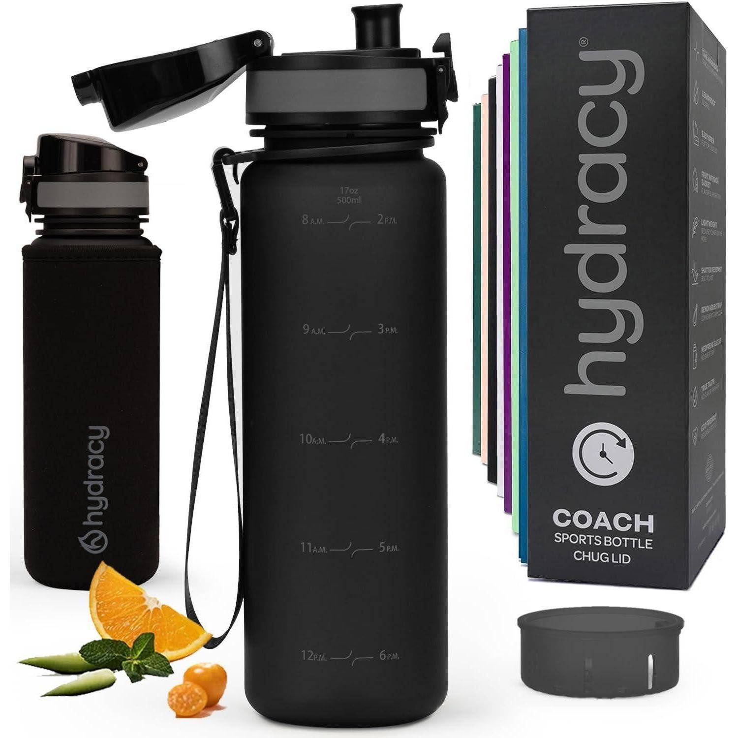 LuxusKollektion Trinkflasche Trinkflasche Fruchteinsatz BPAfrei 500mL - Schnelltrink Space Greu