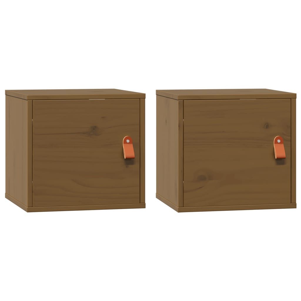 vidaXL Regal Wandschränke 2 Stk. Honigbraun günstig online kaufen
