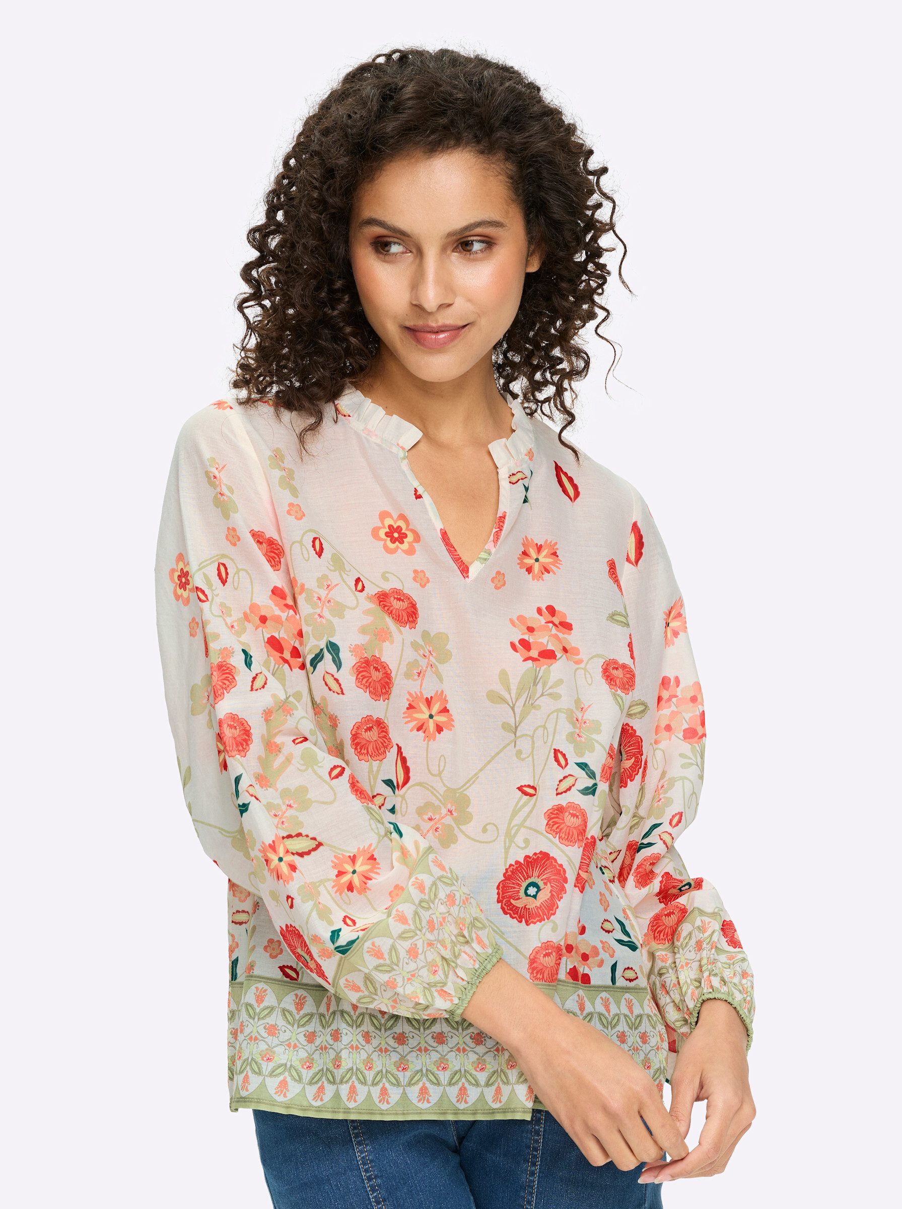 heine Klassische Bluse Druckbluse günstig online kaufen