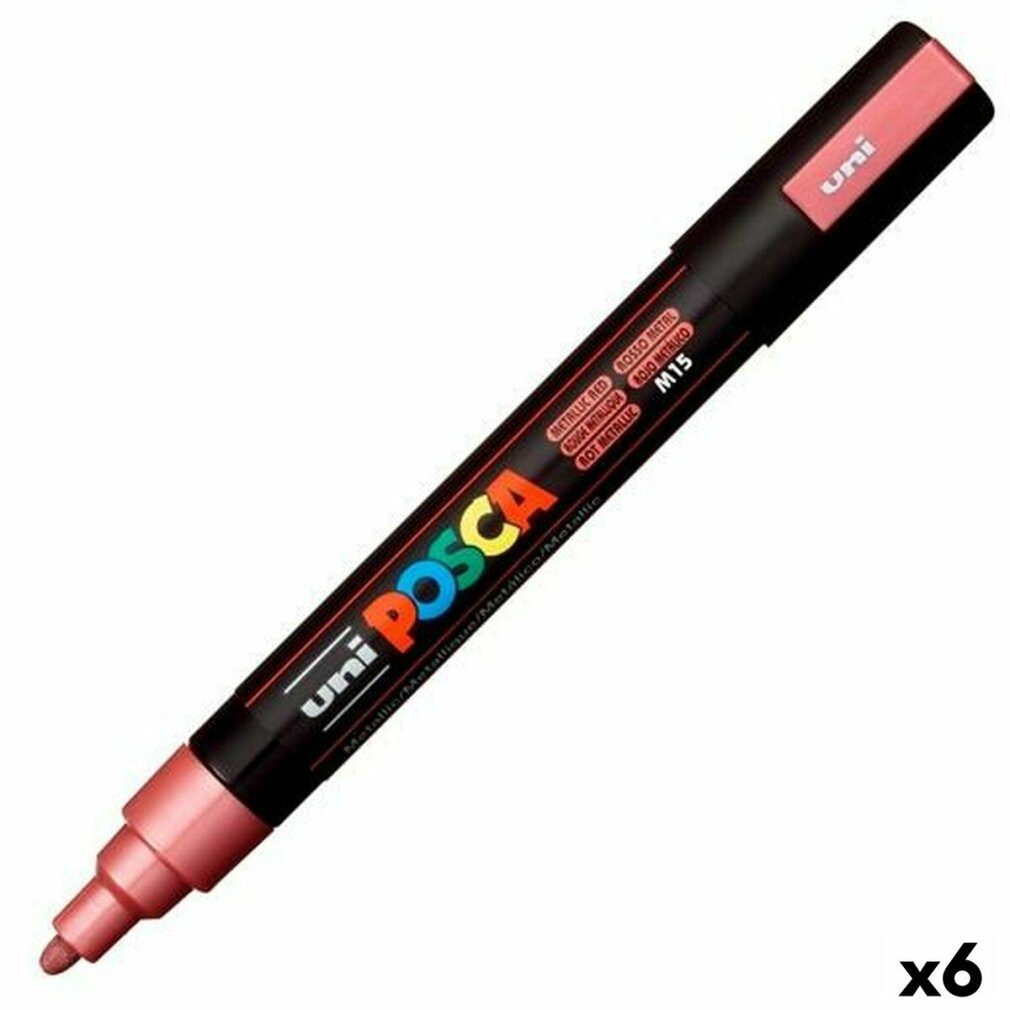 POSCA Чемоданы Marker PC-5M metall Rot (6 Stück)