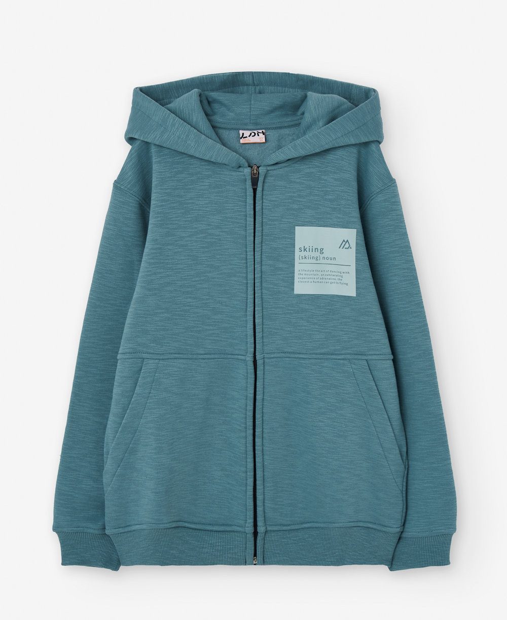 LOSAN Sweatjacke Losan Jungen Sweatjacke Jacke angeraut grün blau (1-tlg., kein Set)