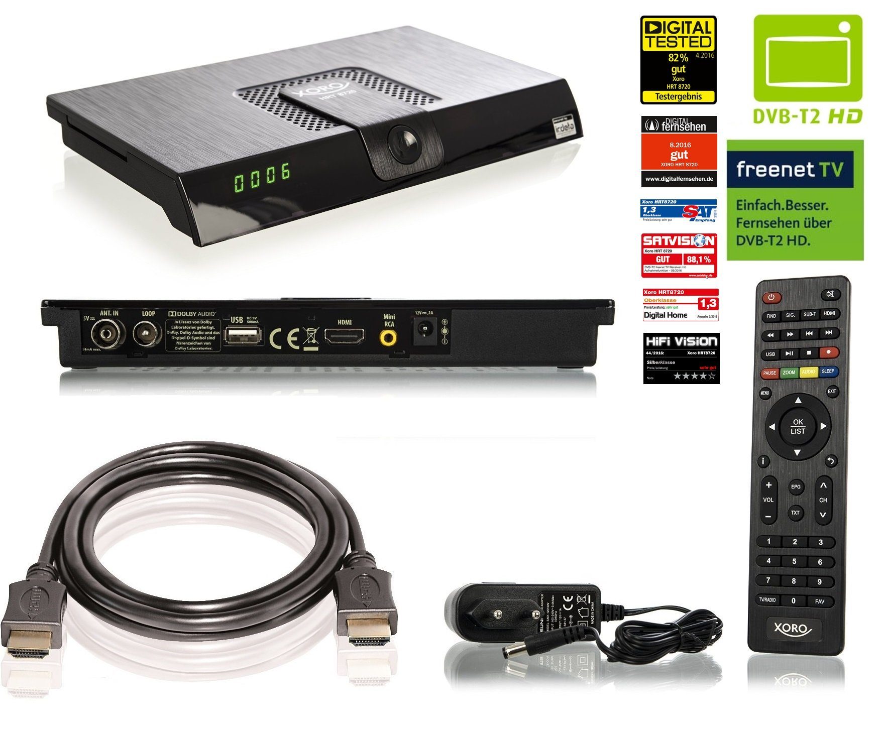 Xoro »Xoro HRT 8720 Kit Full HD HEVC DVBT/T2 Receiver« DVBT2 HD