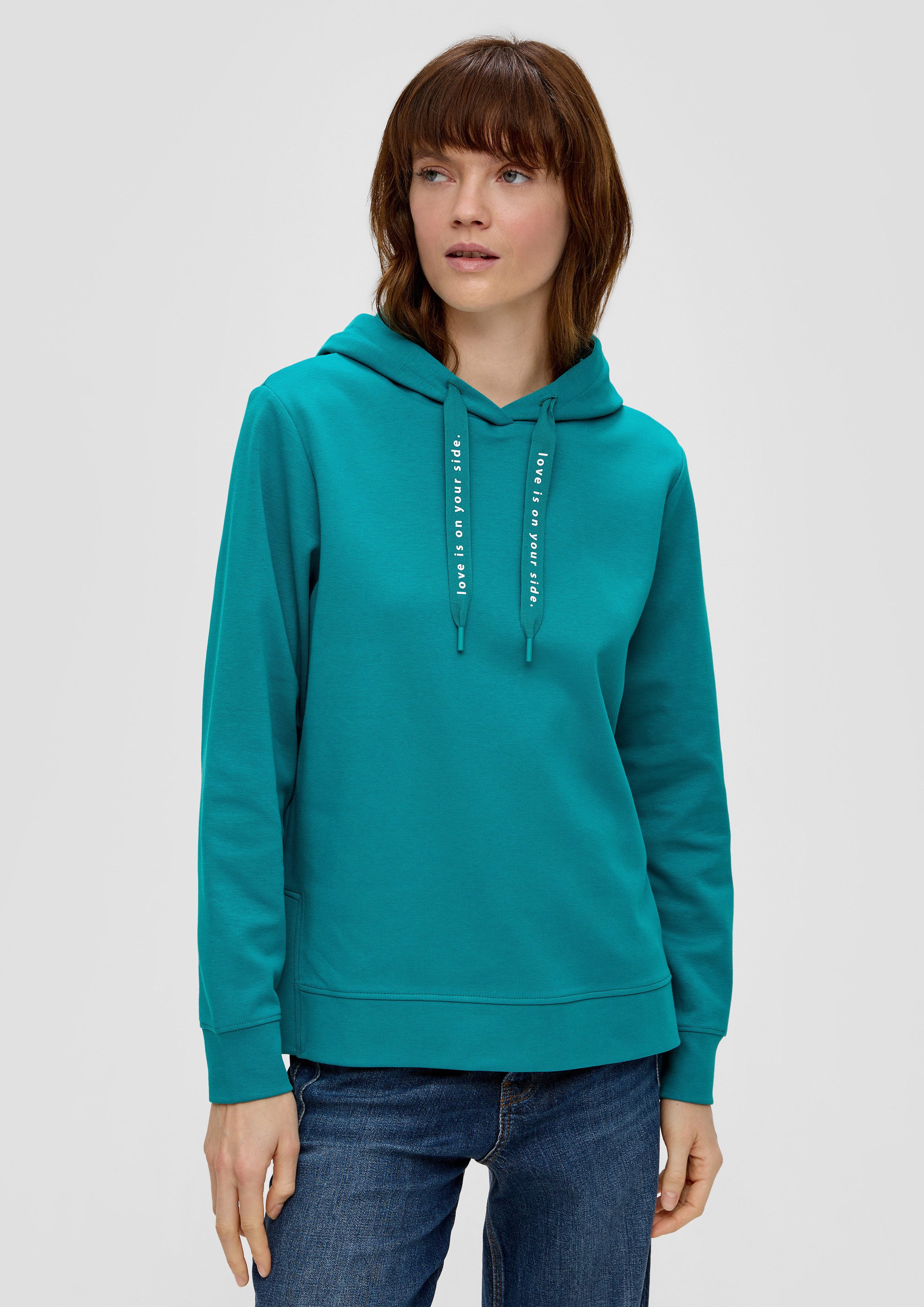 s.Oliver Sweatshirt Sweatshirt Weiches Sweatshirt mit Kapuze