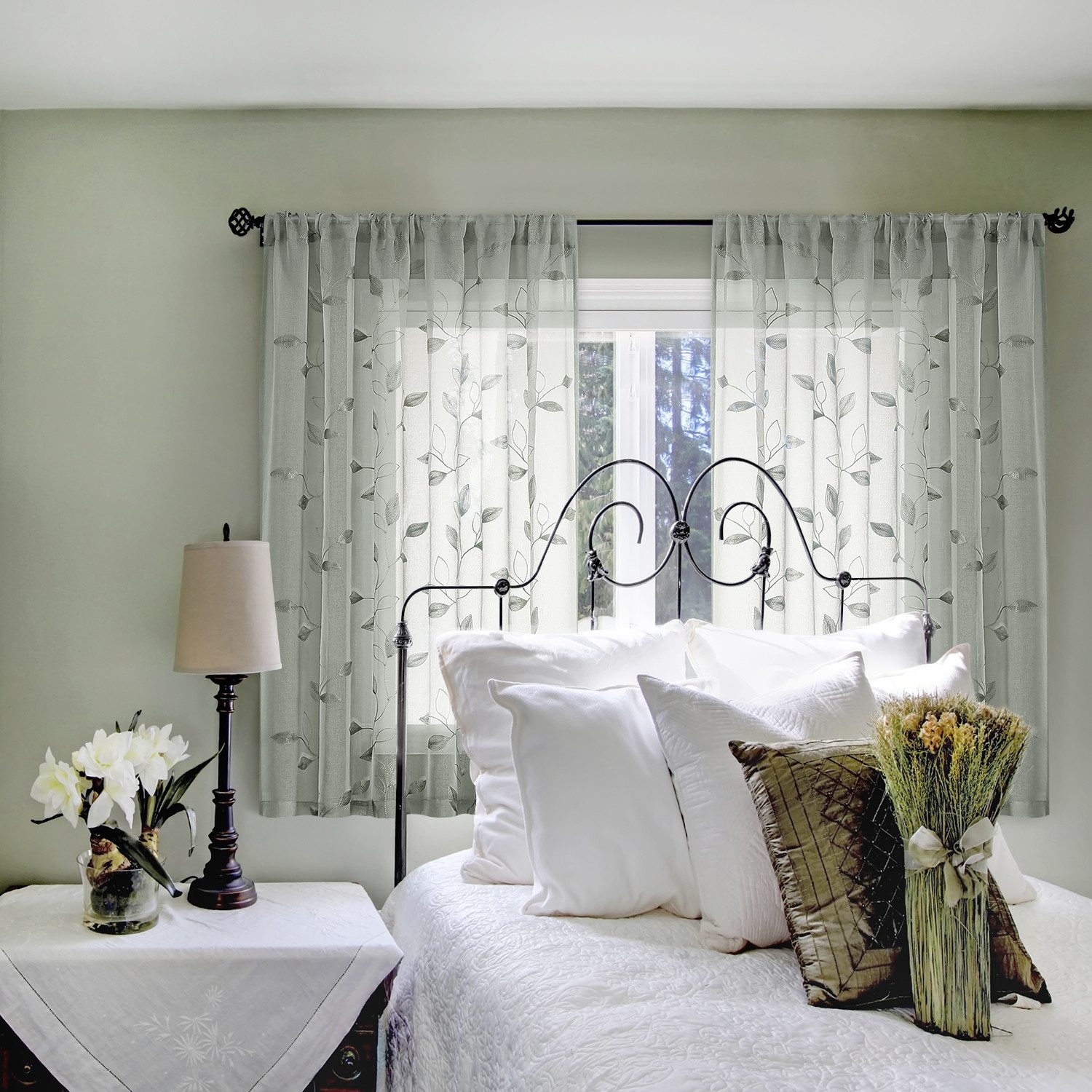 BYSURE Scheibengardine Voile Scheibengardinen modern Wohnzimmer günstig online kaufen