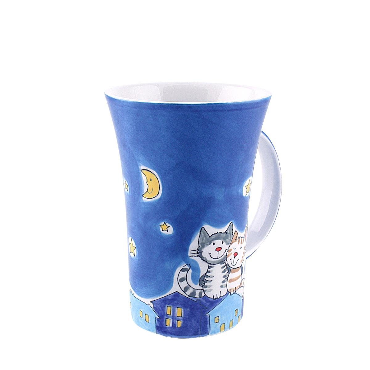 Mila Кухлі Mila Keramik-Becher Coffee-Pot NachtKatzen, Keramik