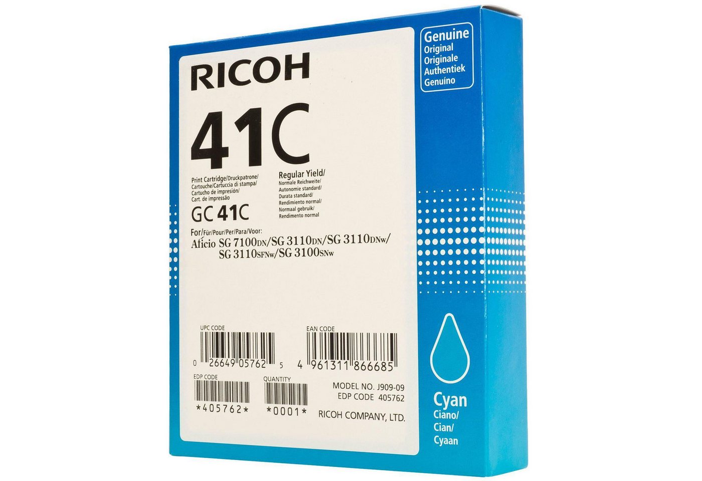 Thumbnail - Ricoh Ricoh Type GC 41C Druckerpatrone cyan (405762) Tintenpatrone