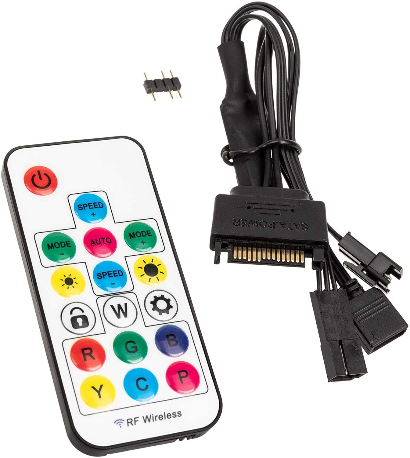 Kolink LED Stripe »Inspire L1 ARGB Controller«, 3-Pin, 5V, Gaming ARGB  Controller SATA für digital adressierbare RGB-LEDs mit RF-Fernbedienung,  über 300 Farbeinstellungen, schwarz