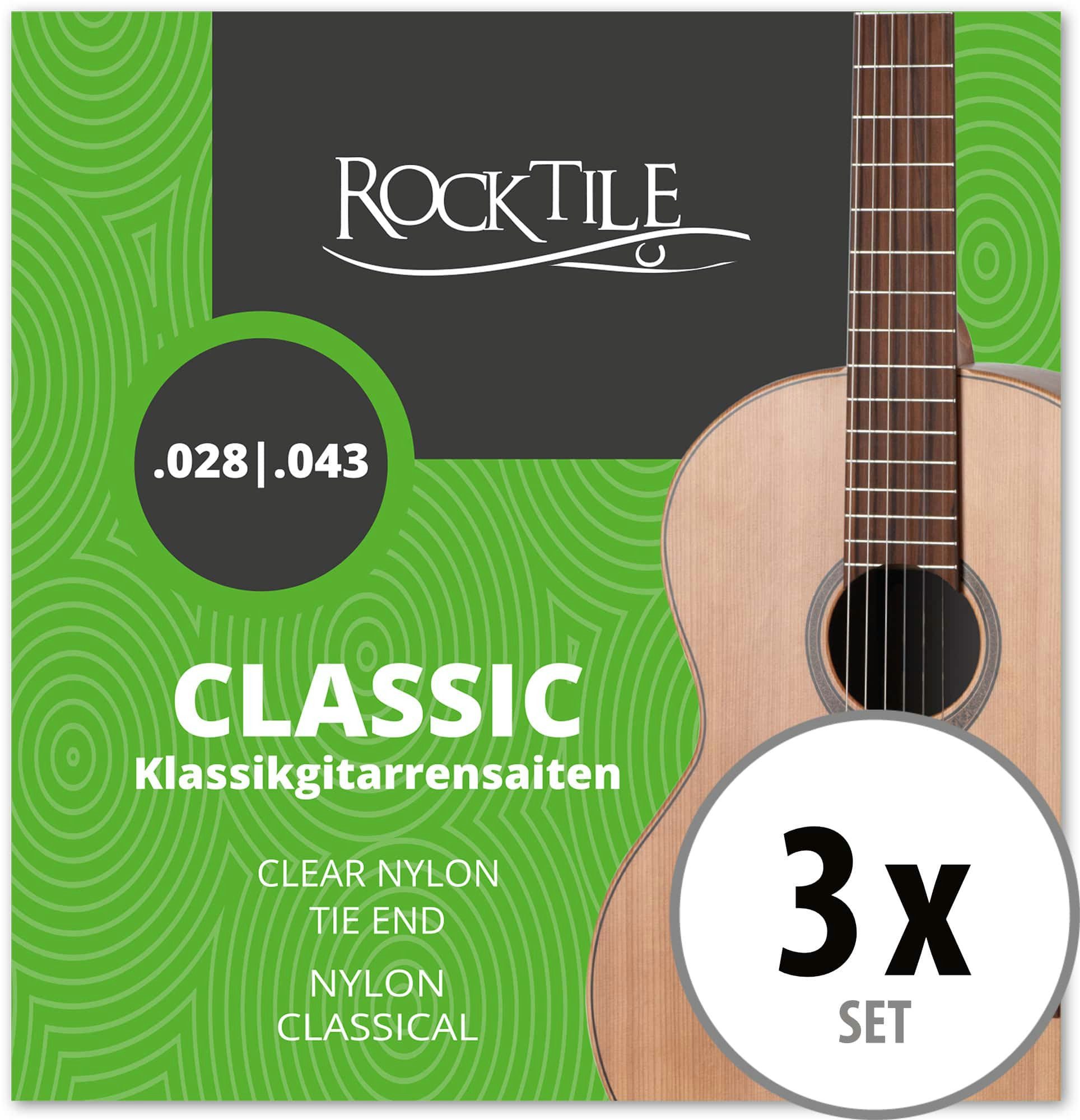 Rocktile Saiten Saiten für Konzertgitarre Super Light 3er Set, (3-tlg), Super Light 3er Set für Konzertgitarre